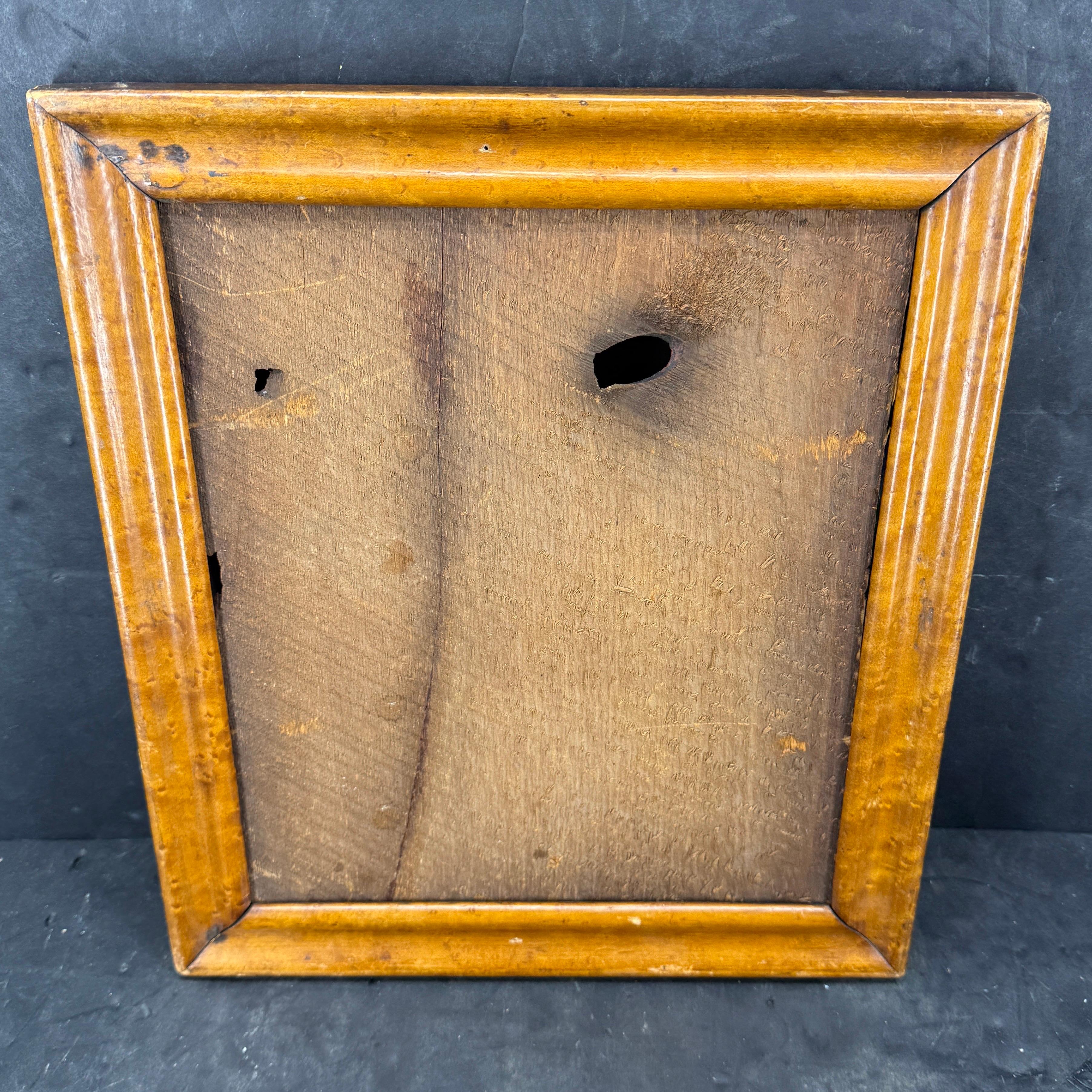 Impressive Danish burl wood art frame found in a market in Denmark. Perfect piece for that special oil painting or watercolor. The frame has wonderful patina throughout and would look fantastic alone or part of a grouping on a gallery wall in any