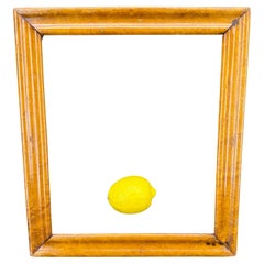 Danish Rectangular Empire Burl Wood Art Frame