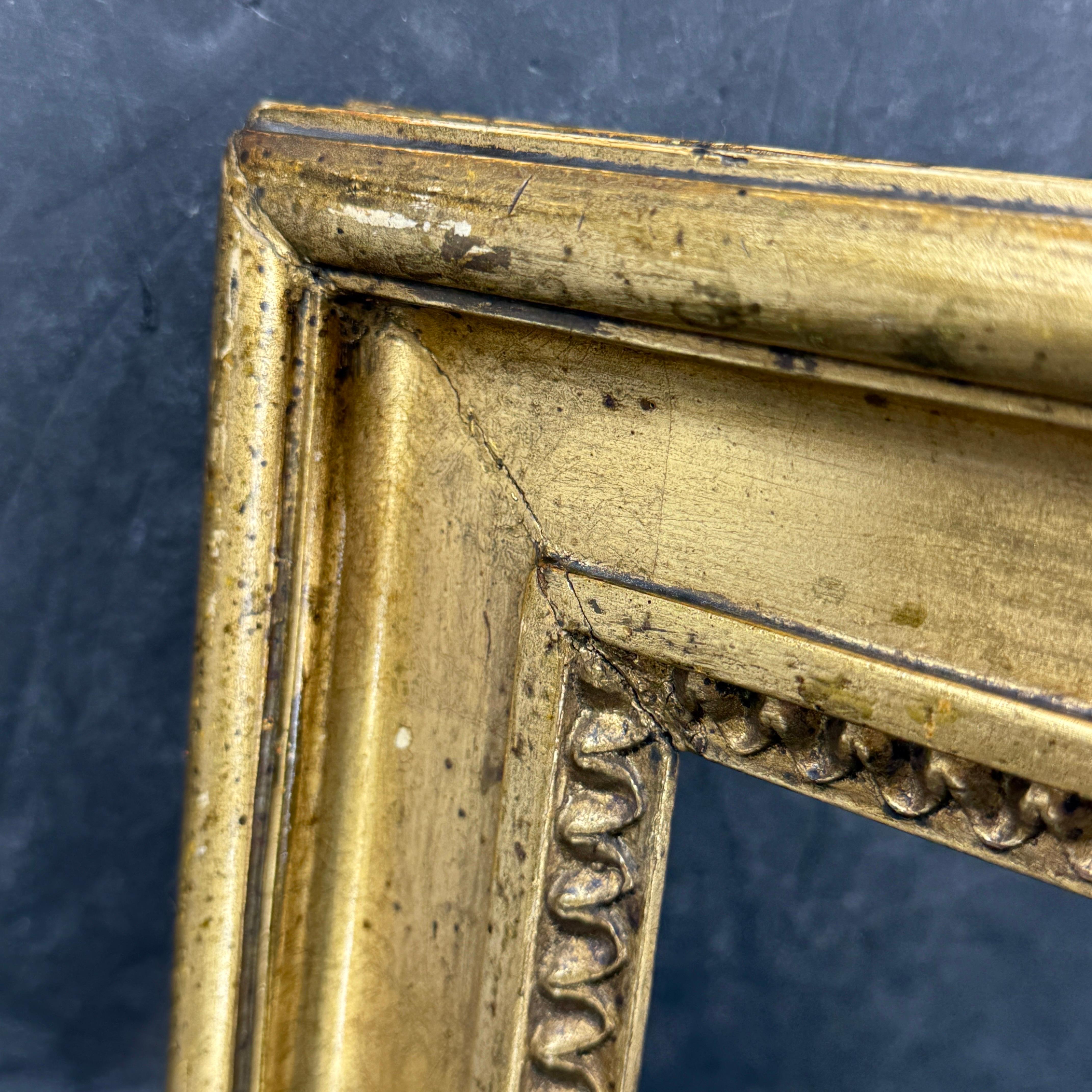 Danish Rectangular Empire Wood Gilt Gold Art Frame For Sale 5