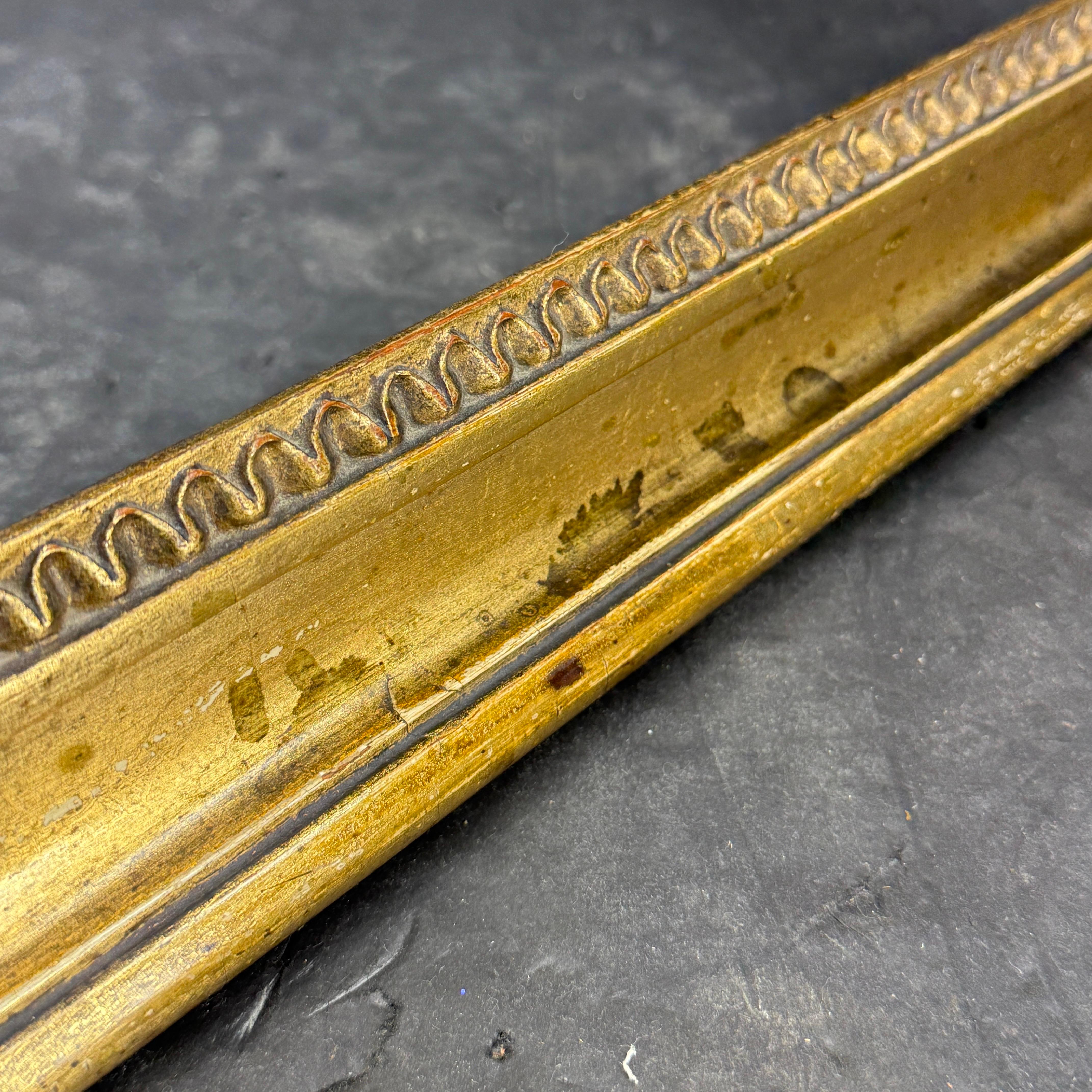 Danish Rectangular Empire Wood Gilt Gold Art Frame For Sale 8