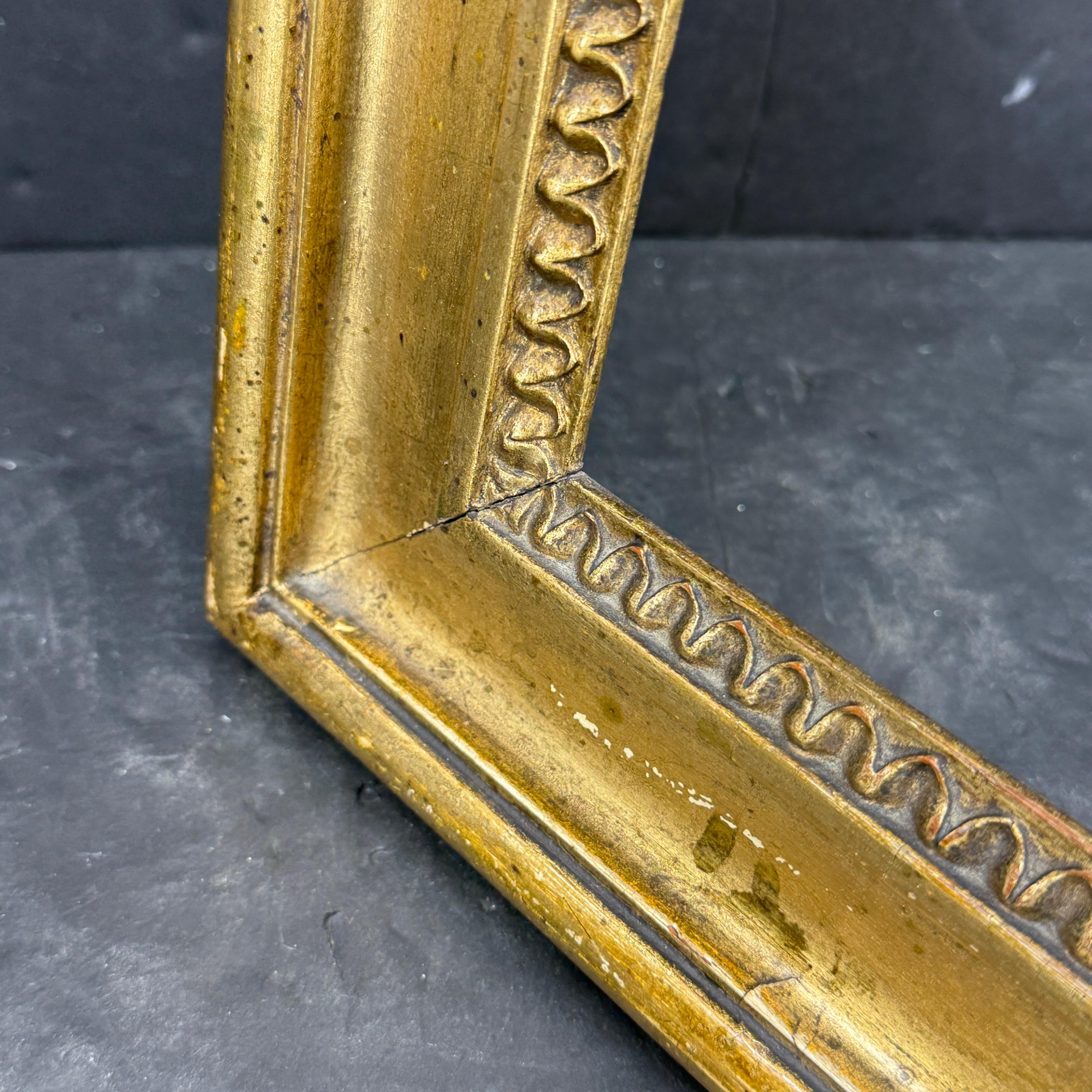 Danish Rectangular Empire Wood Gilt Gold Art Frame For Sale 10