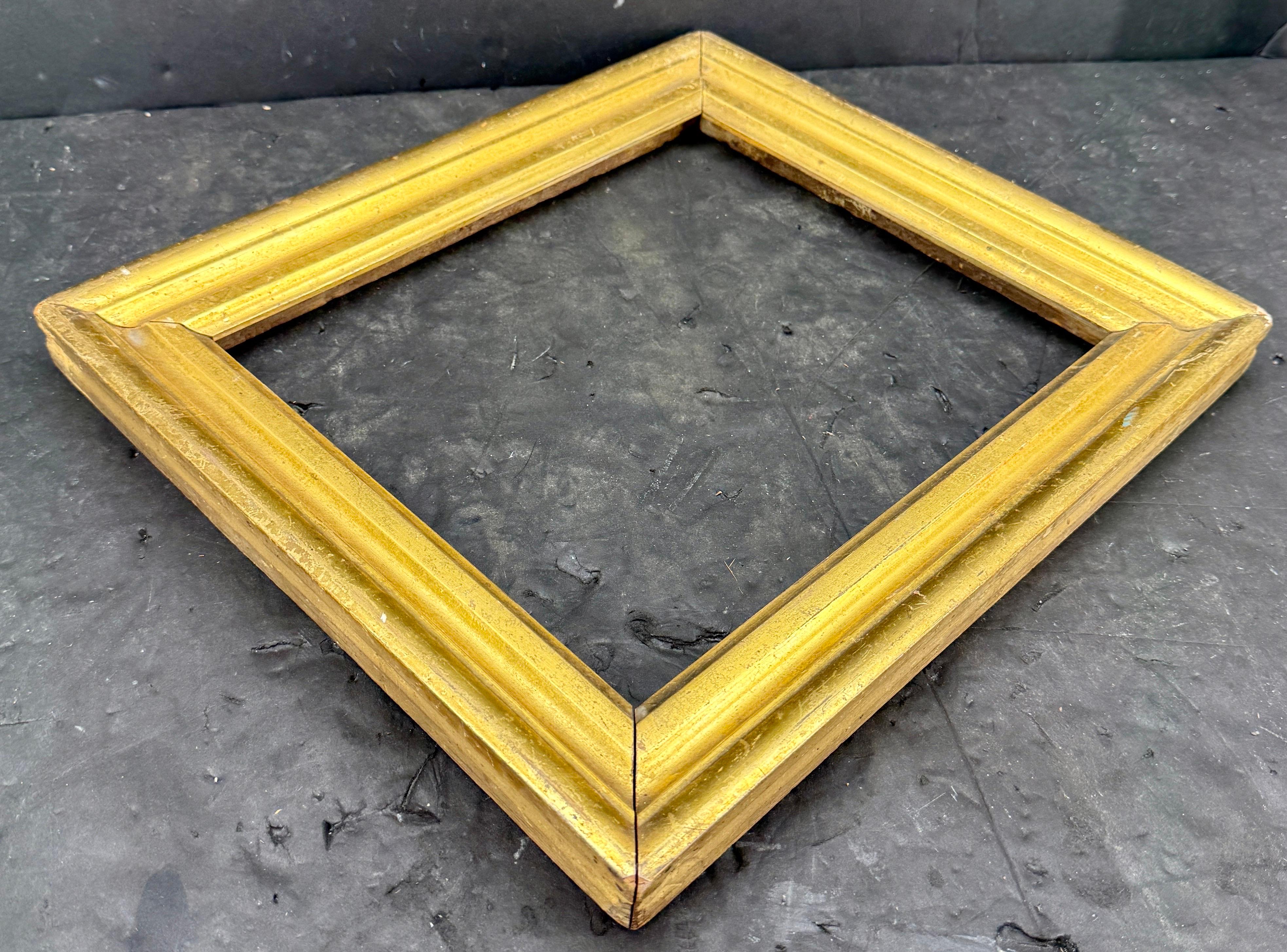 Danois Cadre d'art Empire danois rectangulaire en bois doré en vente