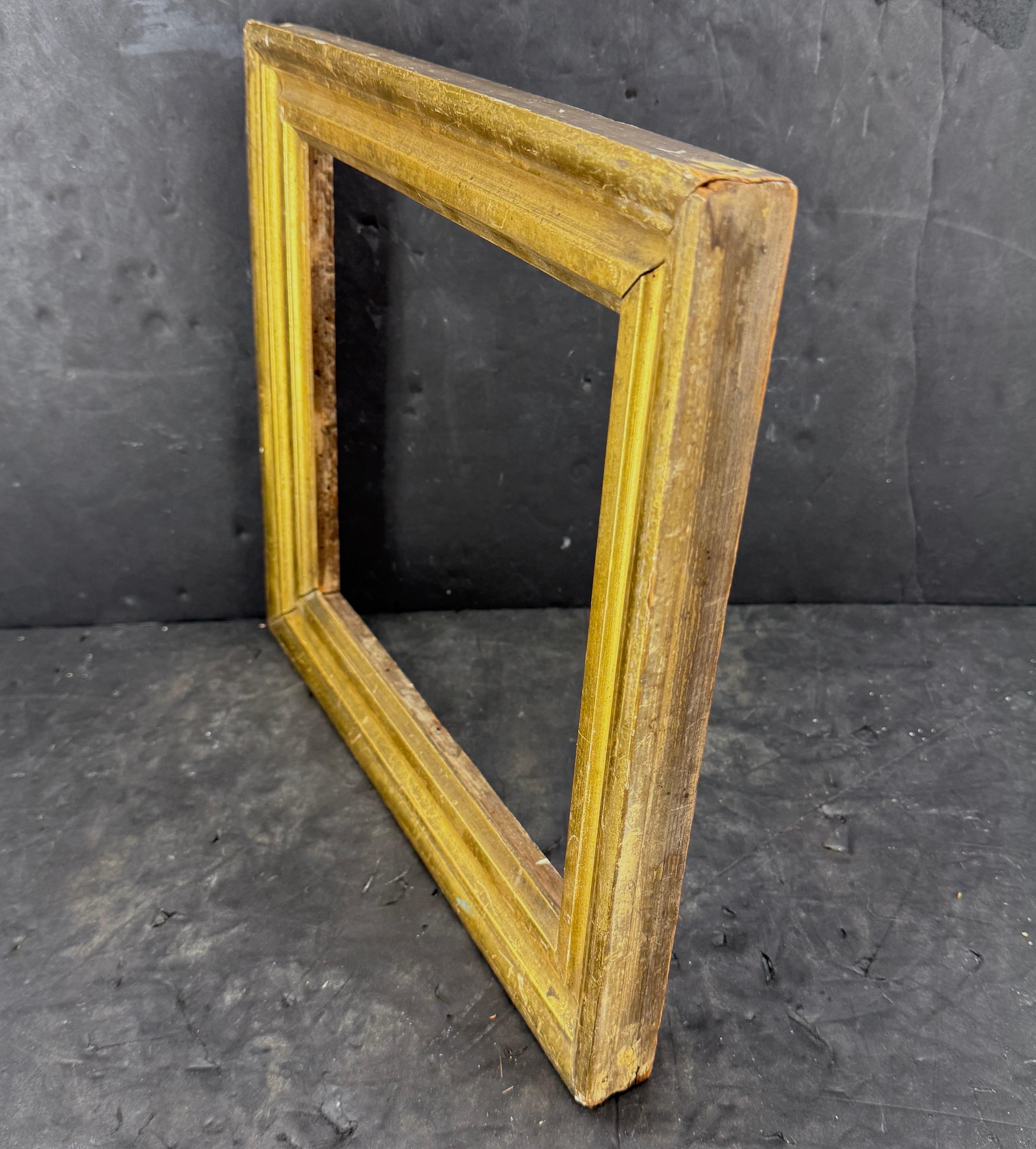 Cadre d'art Empire danois rectangulaire en bois doré Bon état - En vente à Haddonfield, NJ