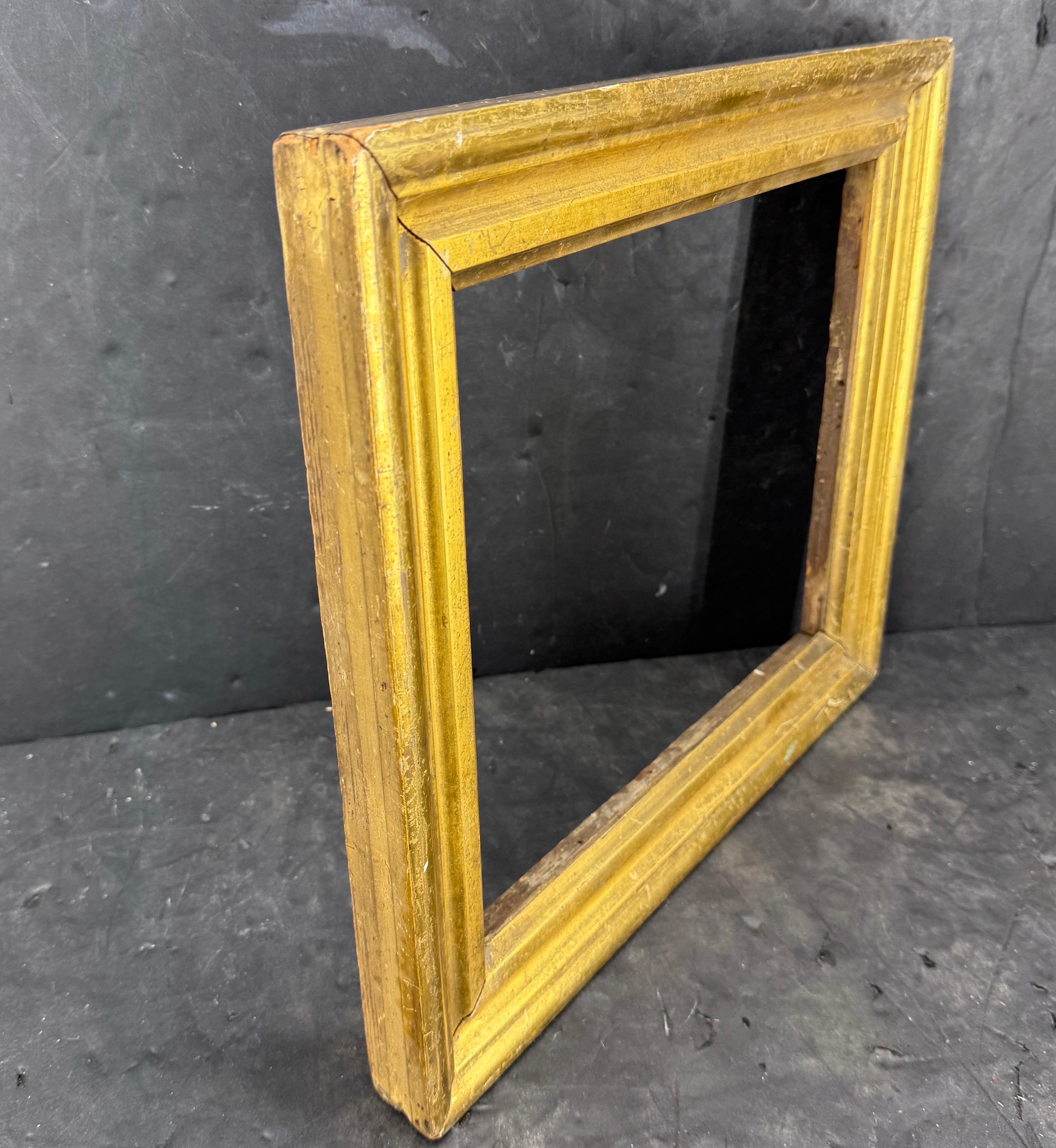 XIXe siècle Cadre d'art Empire danois rectangulaire en bois doré en vente