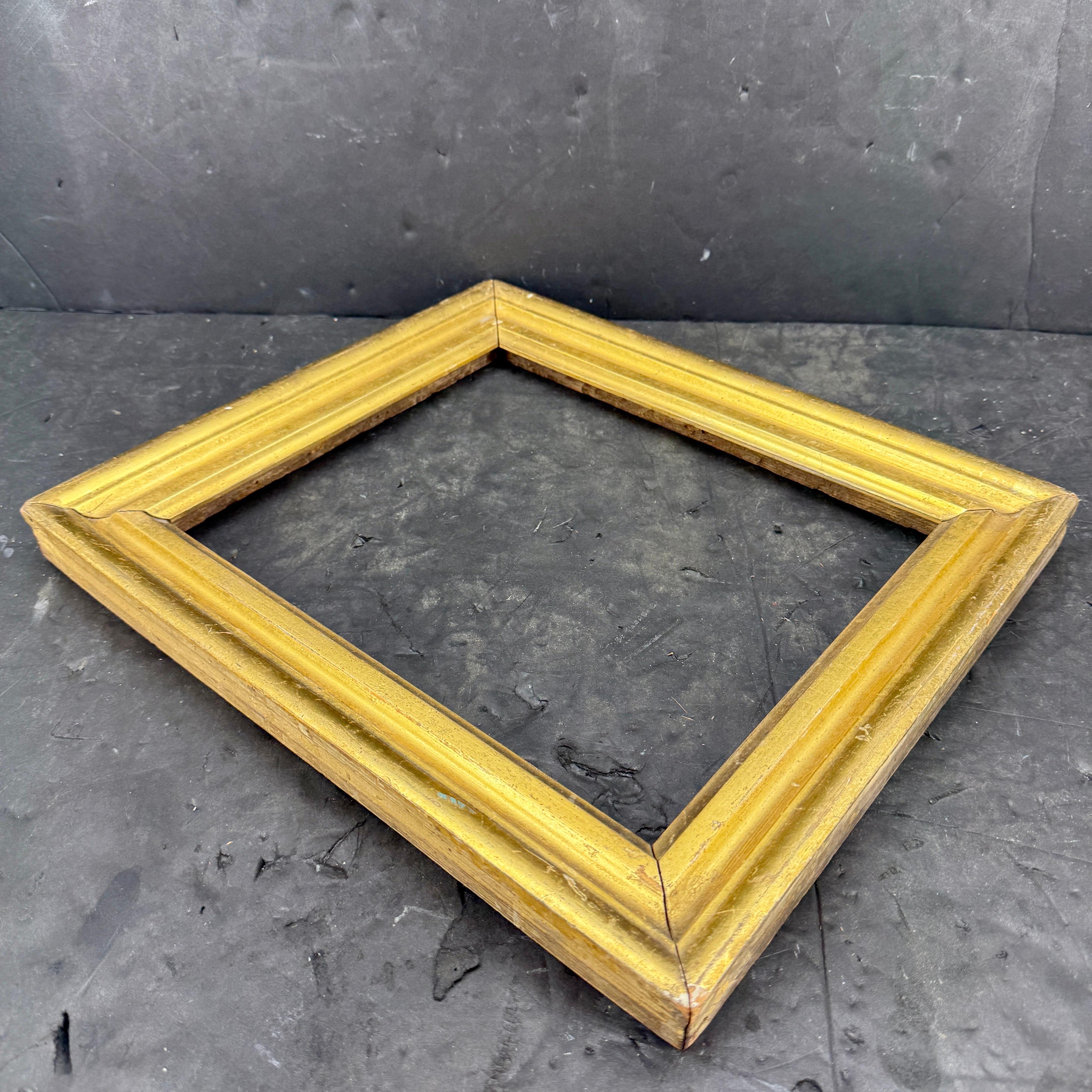 Or Cadre d'art Empire danois rectangulaire en bois doré en vente