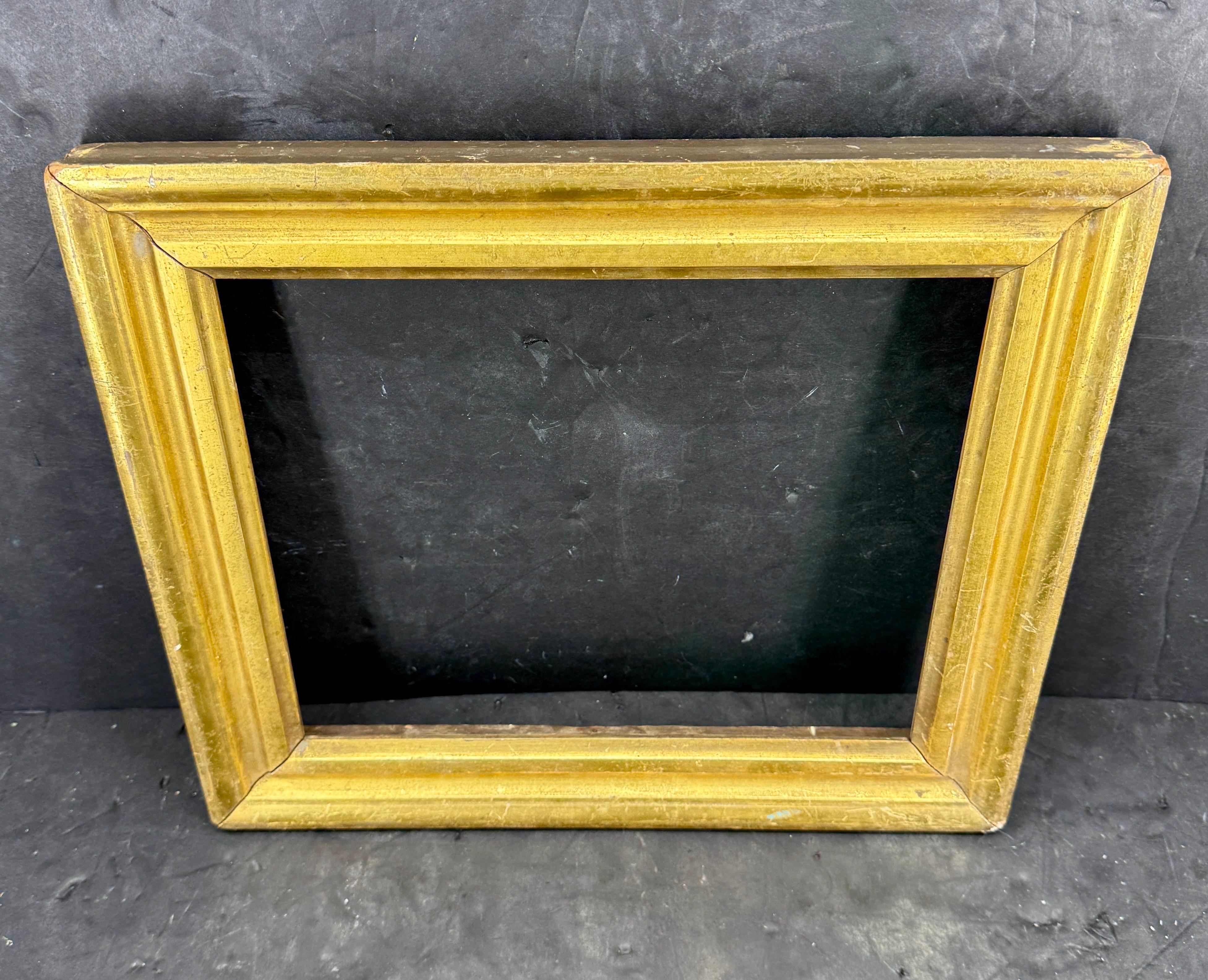 Cadre d'art Empire danois rectangulaire en bois doré en vente 1