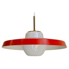 Dänischer Roter und Opal-Anhänger von Lyfa, 1950er Jahre.