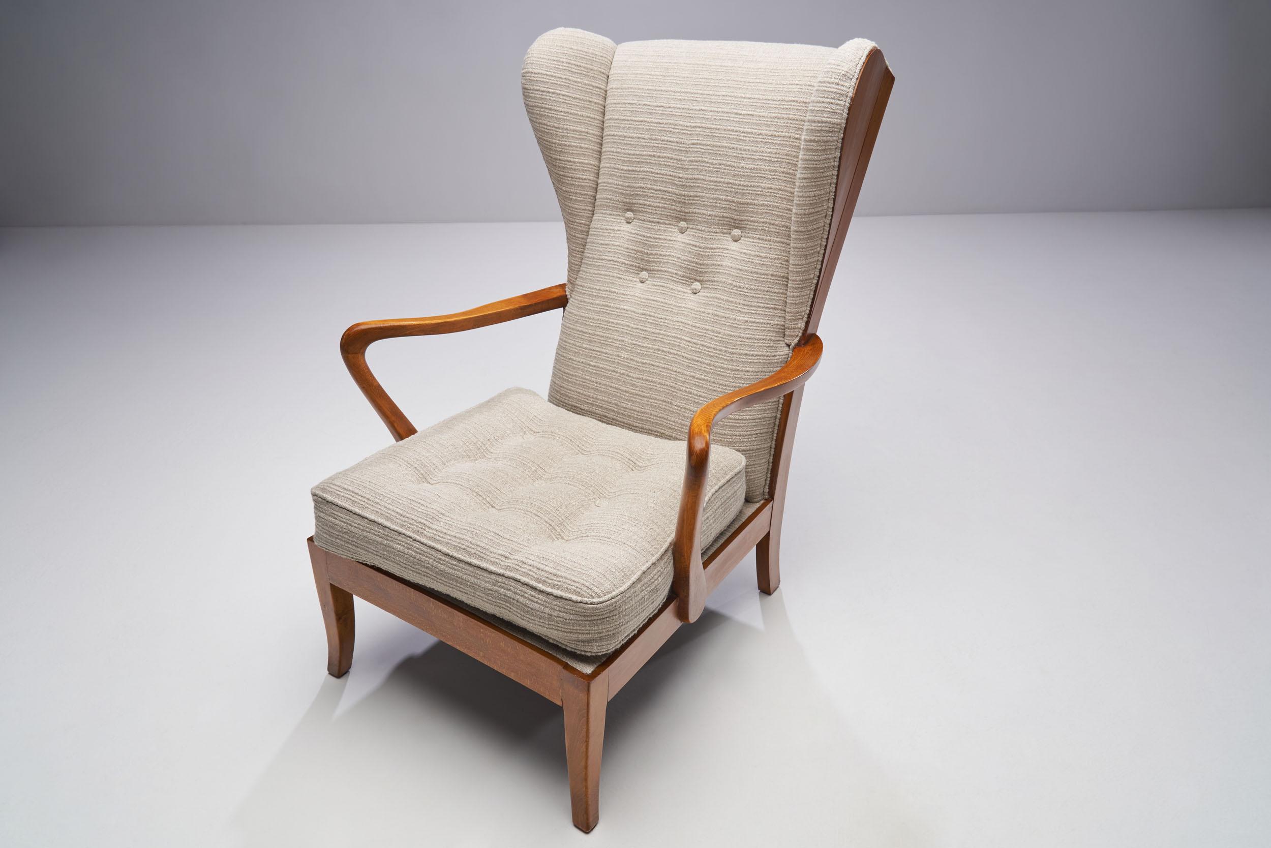 Scandinavian Modern Danish Øreklapstolen Chair, Denmark, 1950s