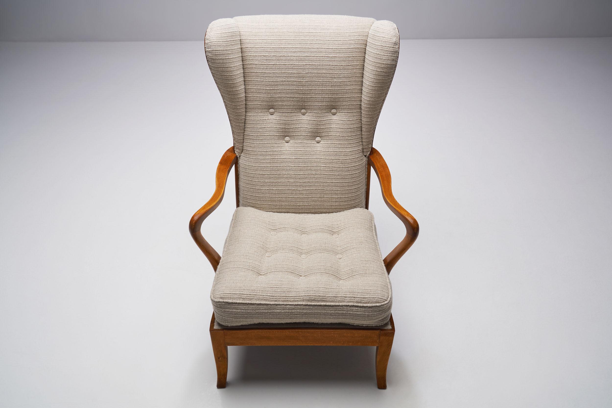 Danish Øreklapstolen Chair, Denmark, 1950s In Good Condition In Utrecht, NL