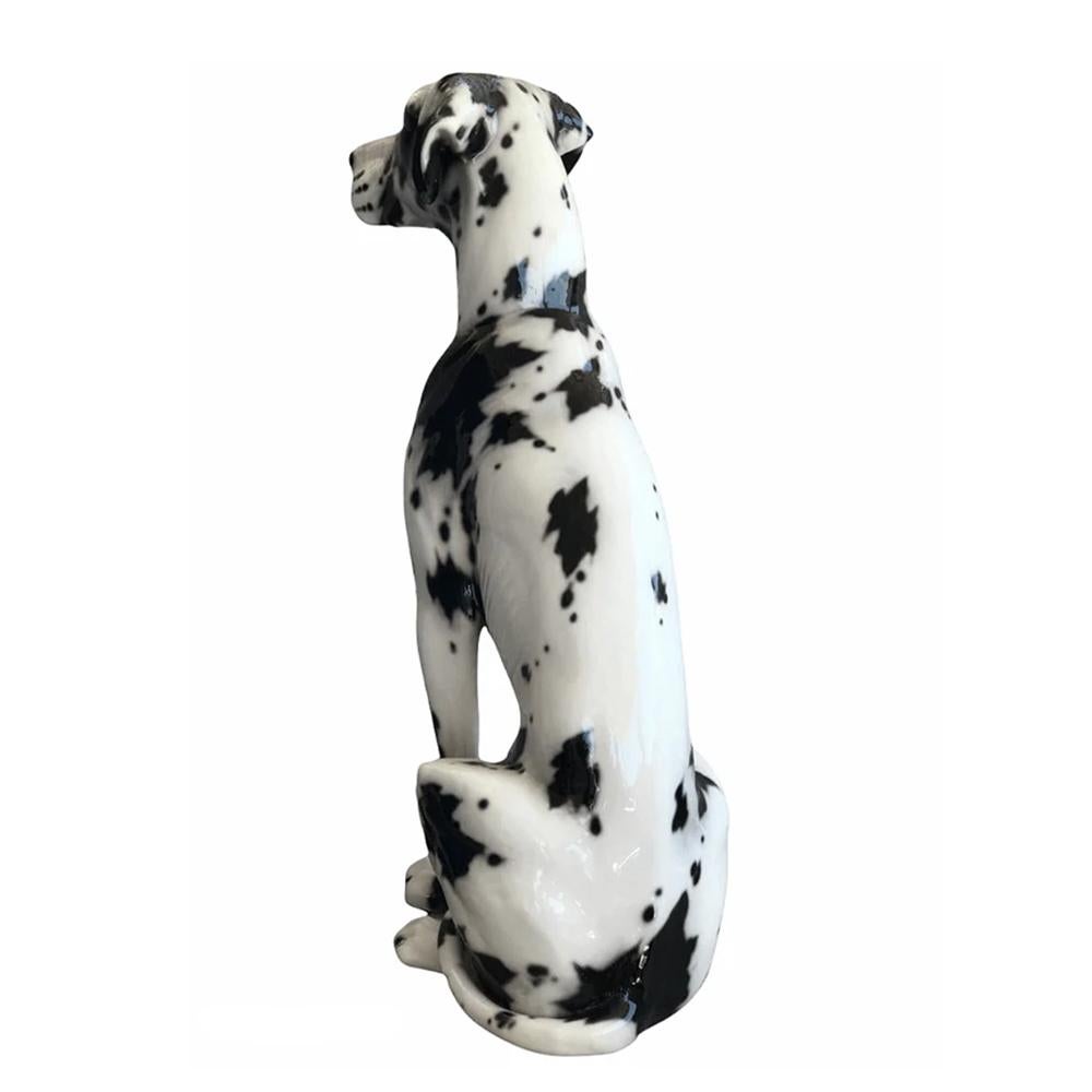Hand-Painted Danish Retro Dog Sculpture For Sale