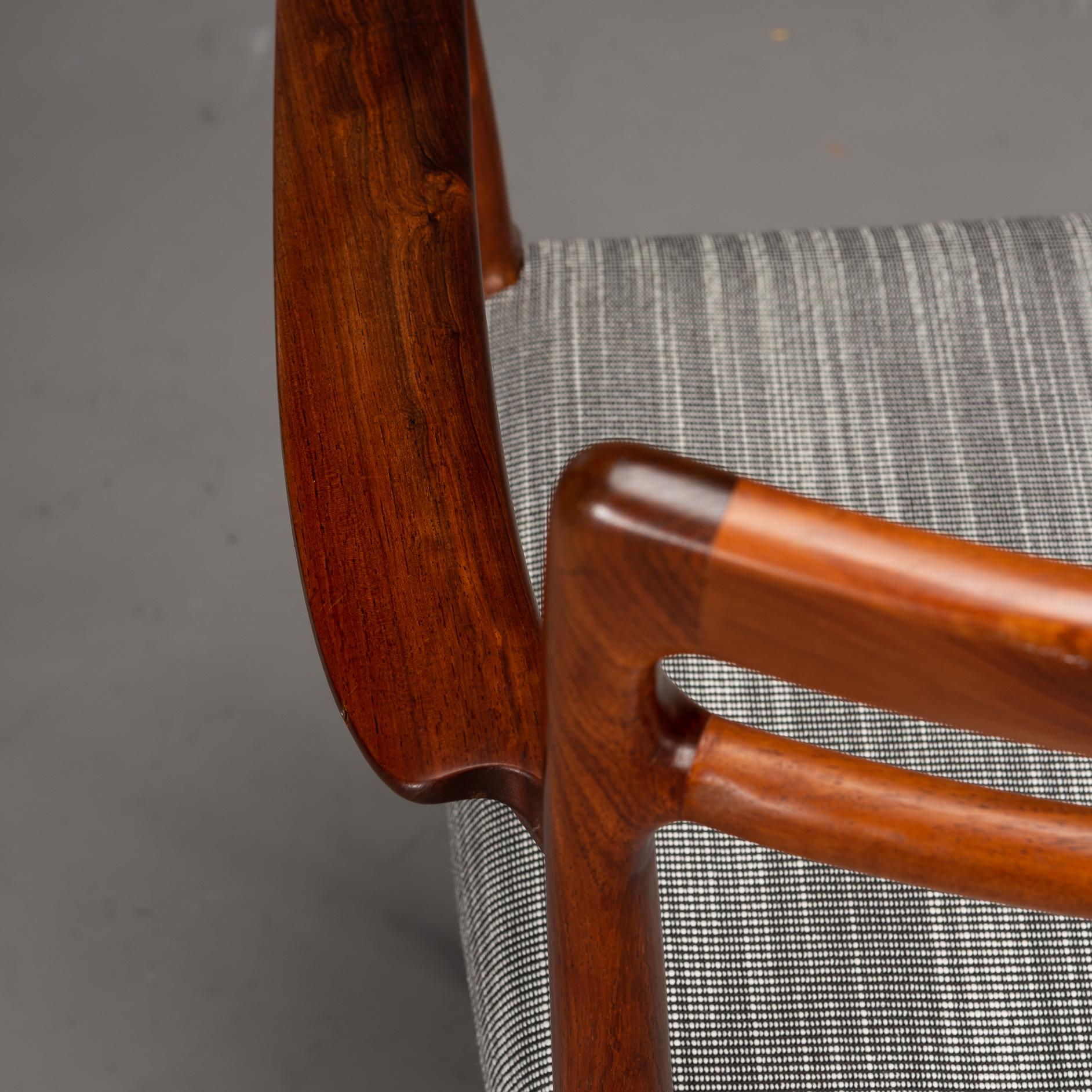 Dänische neu gepolsterte Sessel aus Palisanderholz von Erling Torvits für Soro, 2er-Set im Angebot 8