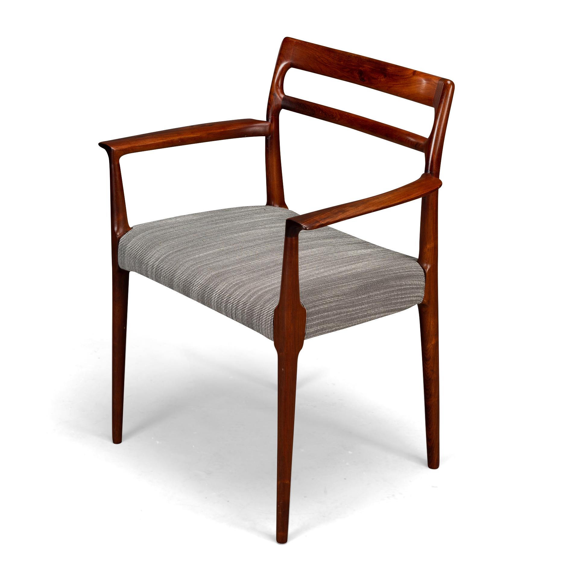 Dänische neu gepolsterte Sessel aus Palisanderholz von Erling Torvits für Soro, 2er-Set im Angebot 12