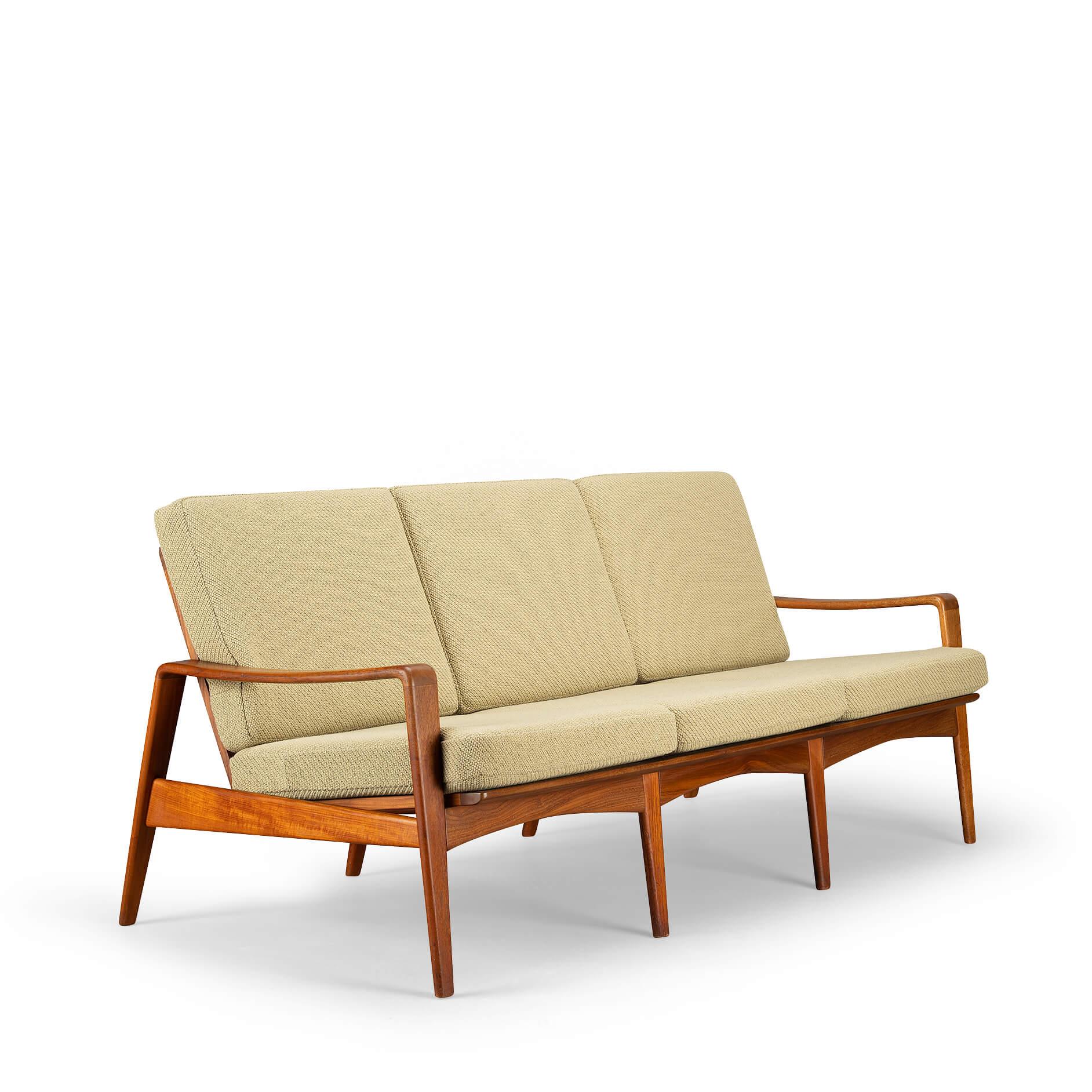 Mid-Century Modern Danish Reupholstered Sofa by Model No. 35 by Arne Wahl Iversen, 1960s For Sale
