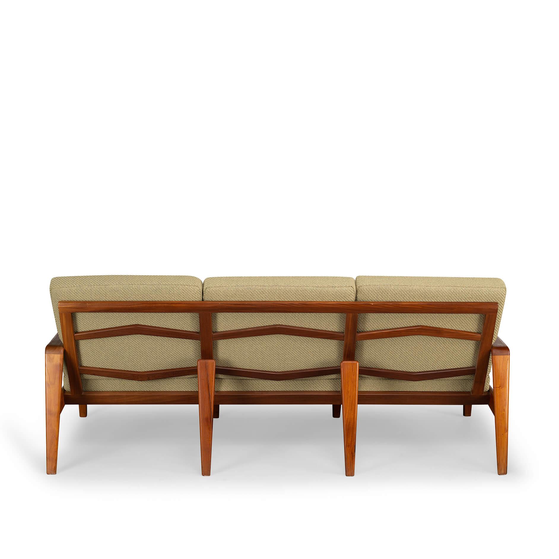 Fabric Danish Reupholstered Sofa by Model No. 35 by Arne Wahl Iversen, 1960s For Sale