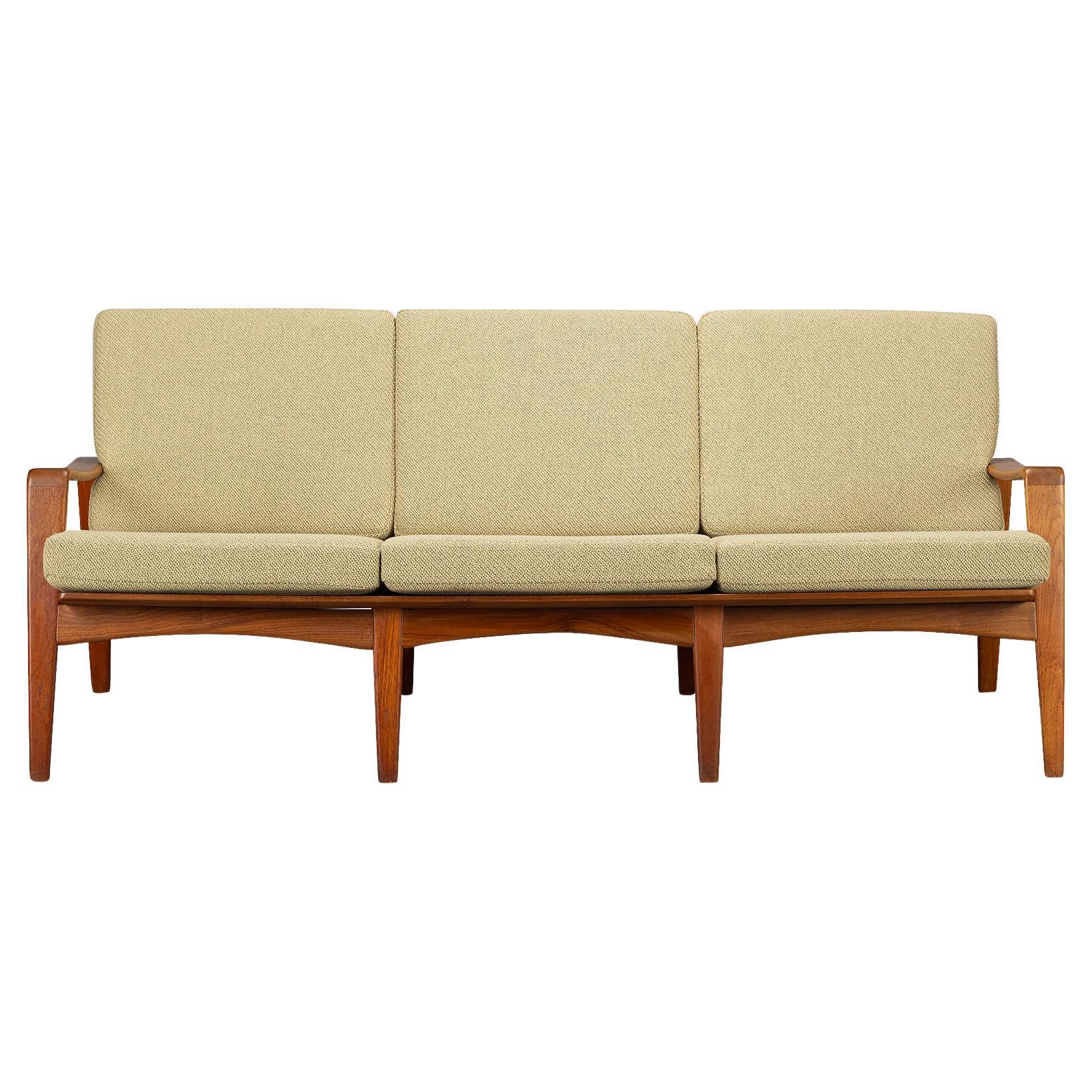 Danish Reupholstered Sofa by Model No. 35 by Arne Wahl Iversen, 1960s For Sale