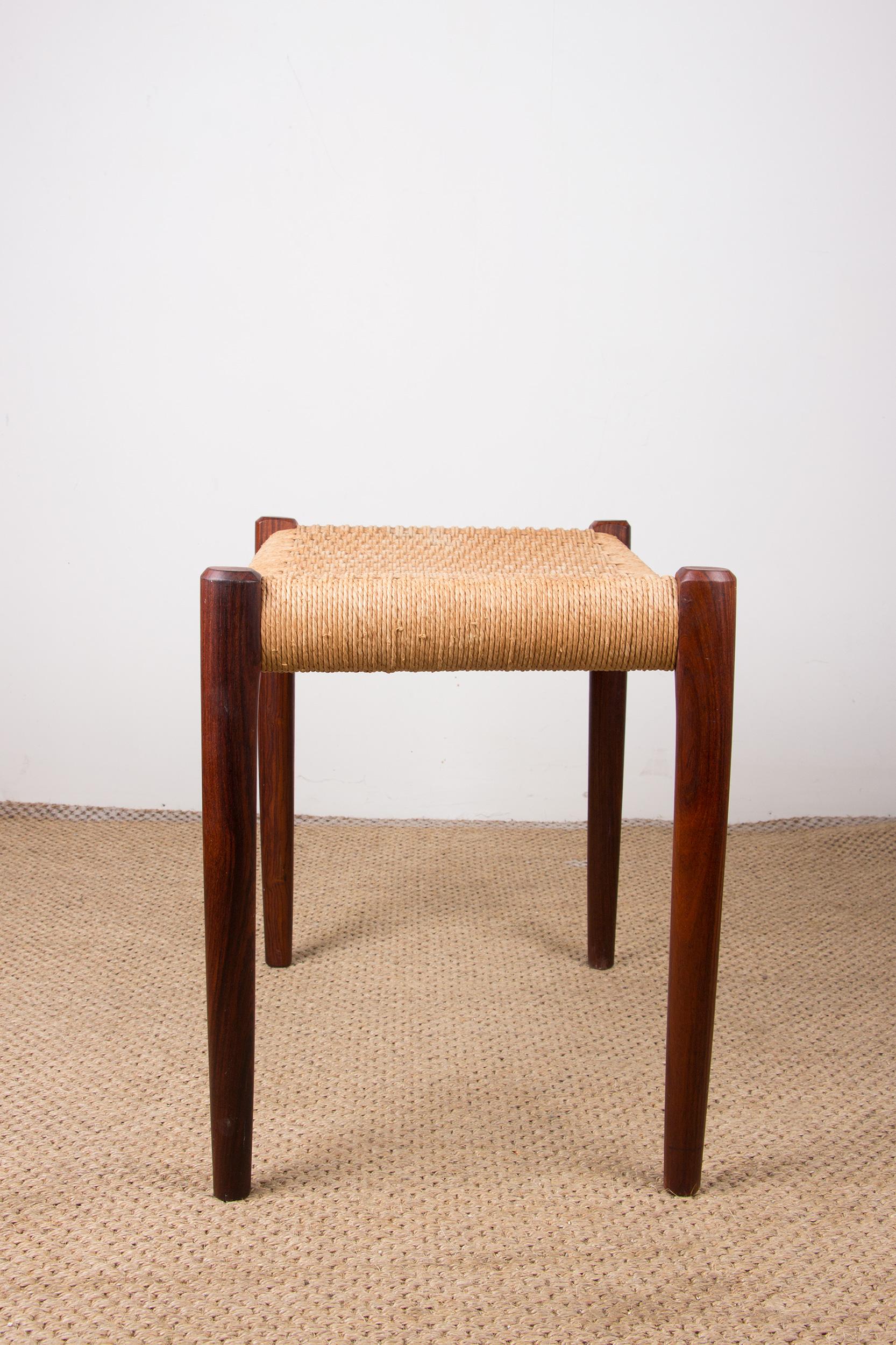 Danish Rio Rosewood & Rope Model 80 Stool by Niels Otto Moller, 1960 8