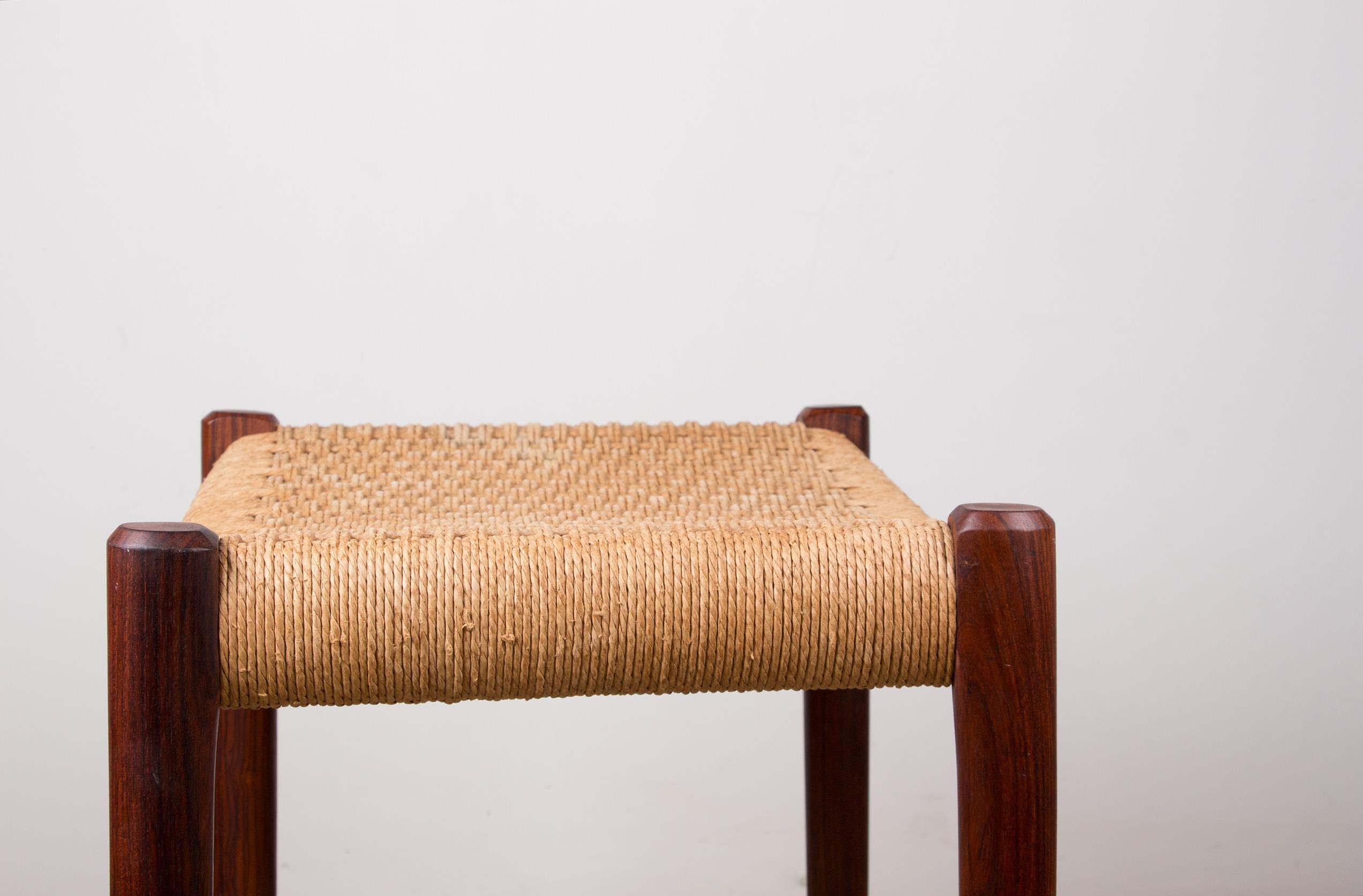 Danish Rio Rosewood & Rope Model 80 Stool by Niels Otto Moller, 1960 9
