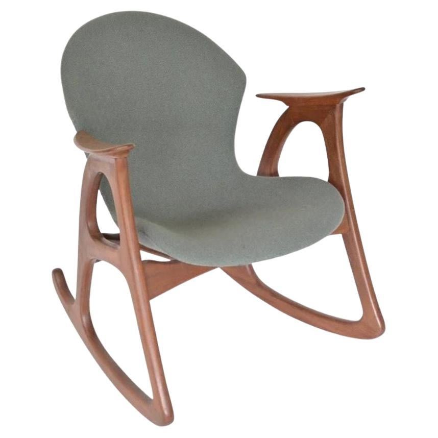 Danish Rocking Chair by Aage Christiansen For Sale