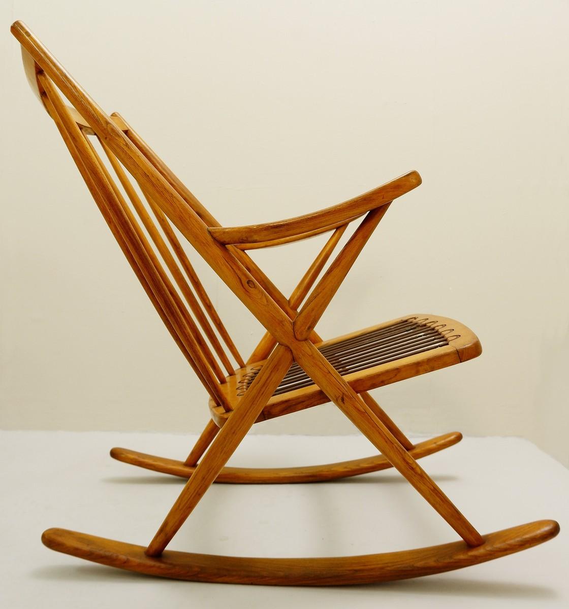 Danish rocking chair by Frank Reenskaug for Bramin, 1960s, a pair available
Price for one.