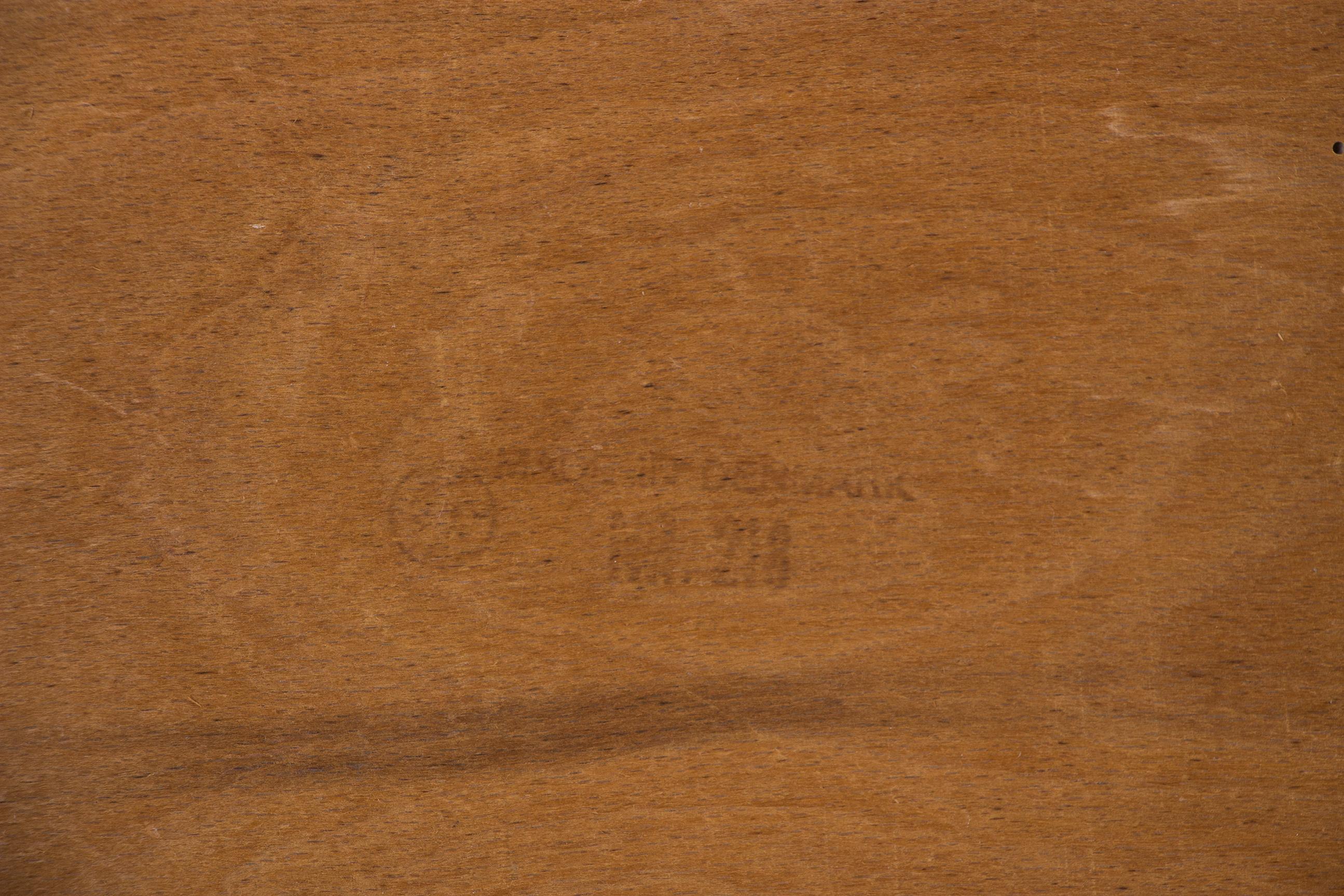 Sedia a dondolo danese, in teak laccato e tessuto modello 218, Thomas Harlev 1960 in vendita 11