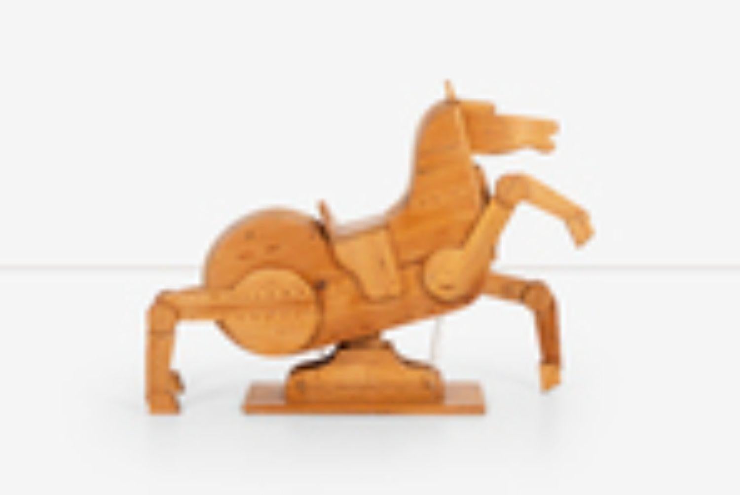 1984 wood carved rocking horse
