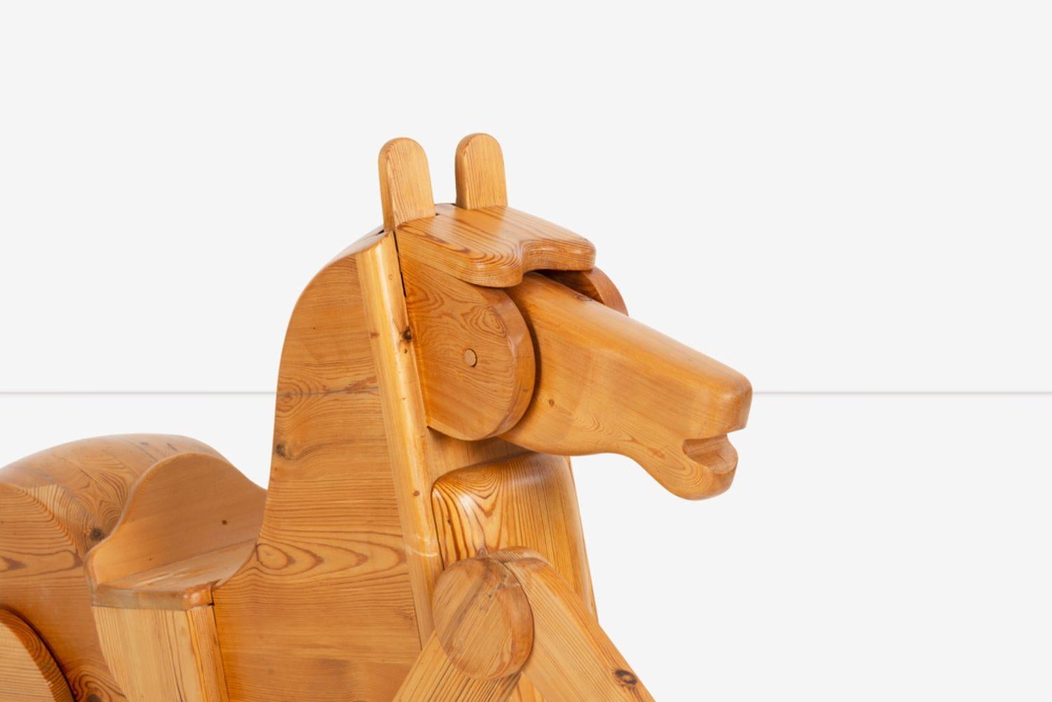 Hand-Carved Danish Rocking Horse from Den Permanente