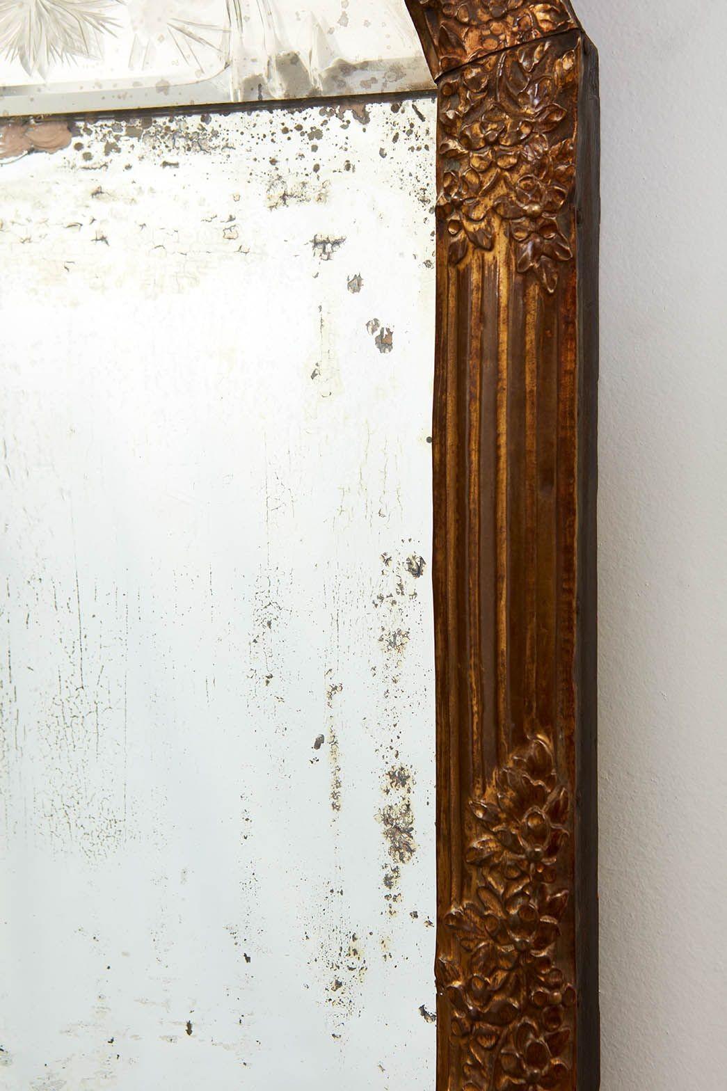 Late 18th Century Danish Rococo Giltmetal Mirror For Sale