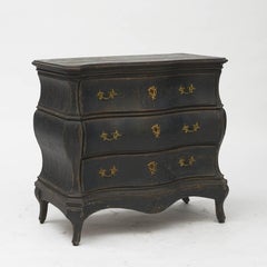 Danish Rococo Serpentine Chest of Drawers