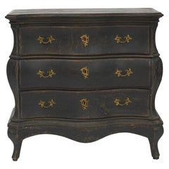 Danish Rococo Serpentine Chest of Drawers