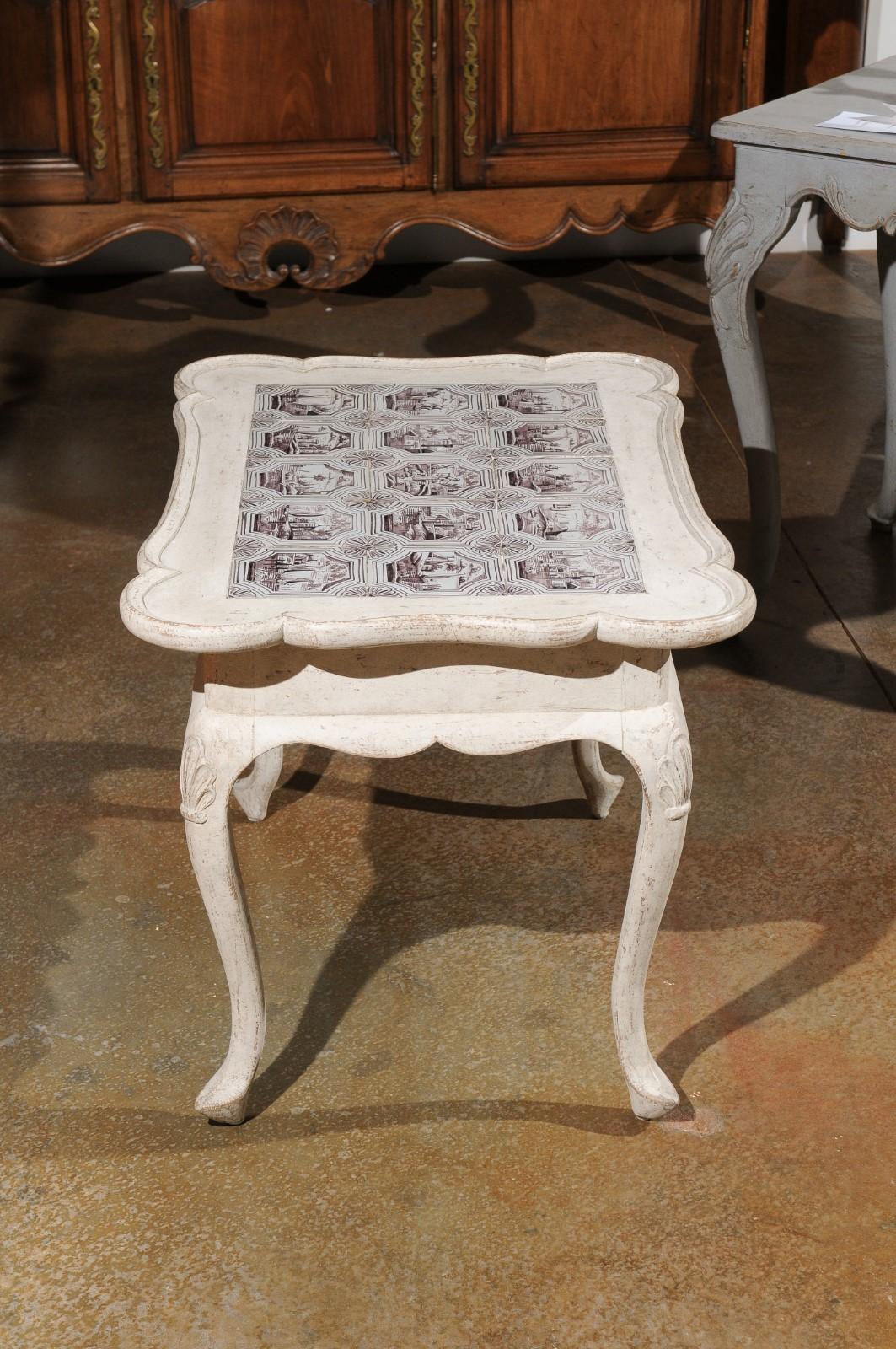 table with painted legs