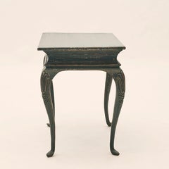 Danish Rococo Table Black Painted Pine