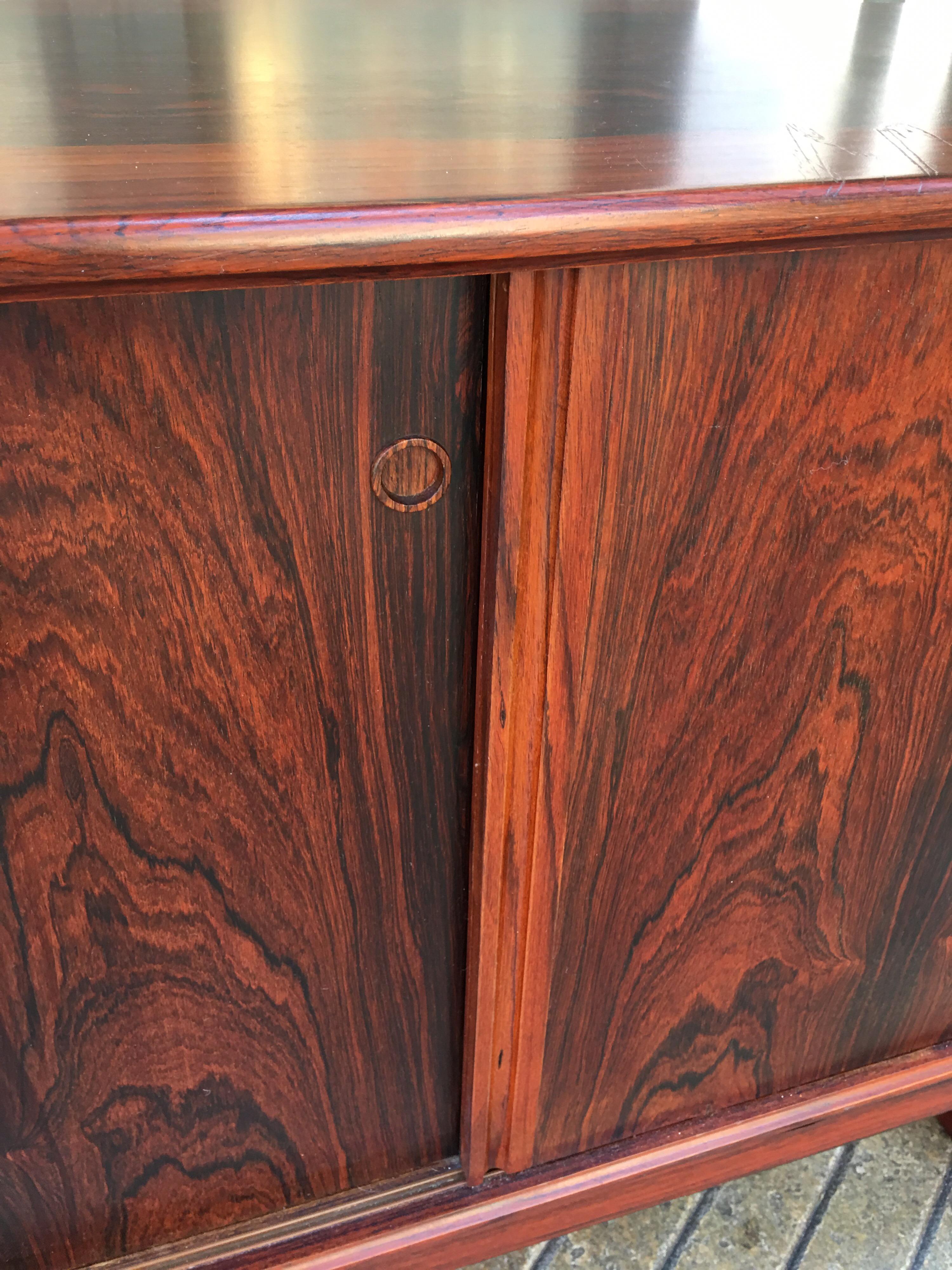 Mid-Century Modern Danish Rosewood 3-Door Credenza