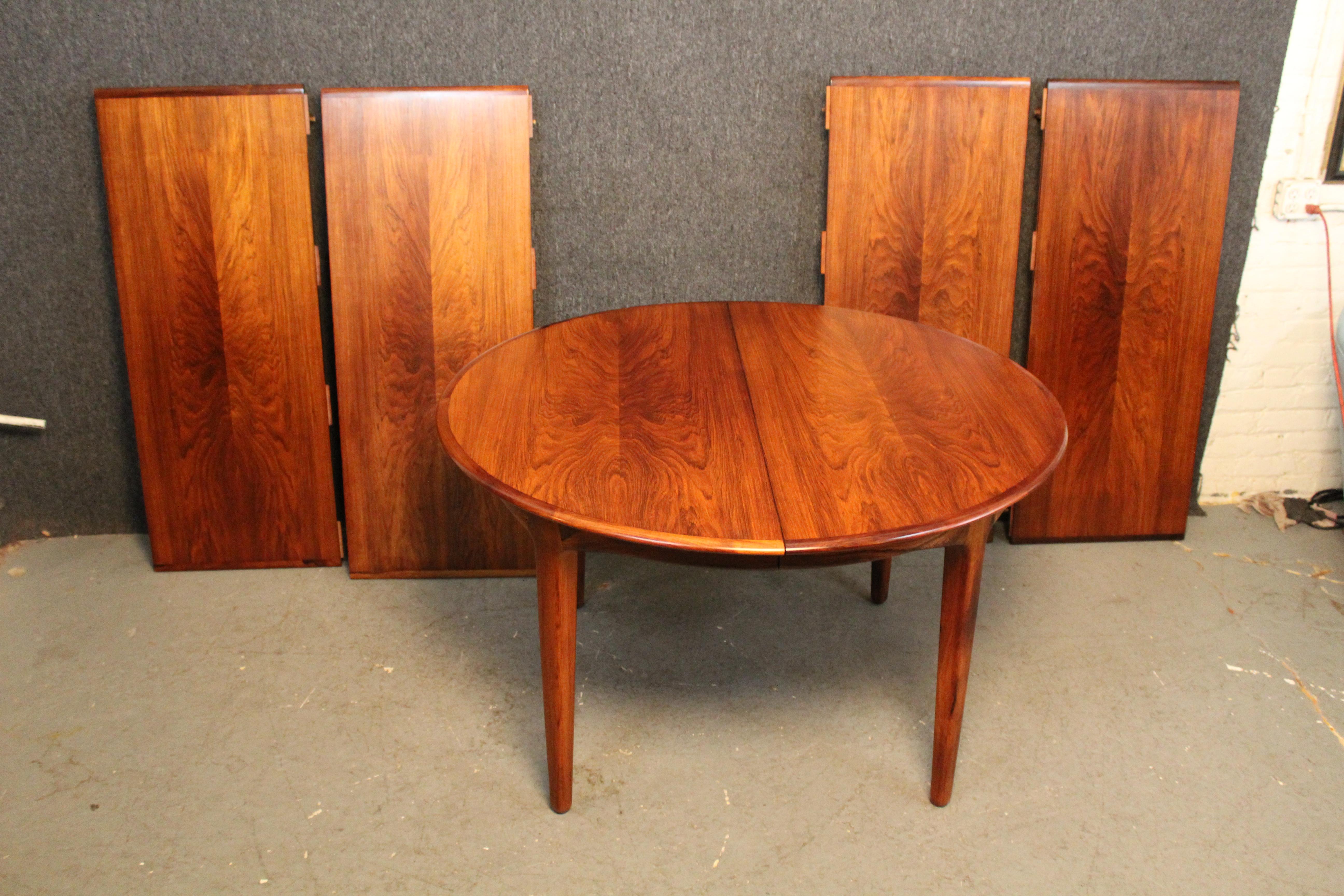 Danish Rosewood 4-Leaf Banquet Table by H. Kjærnulf for Sorø Møbelfabrik 3