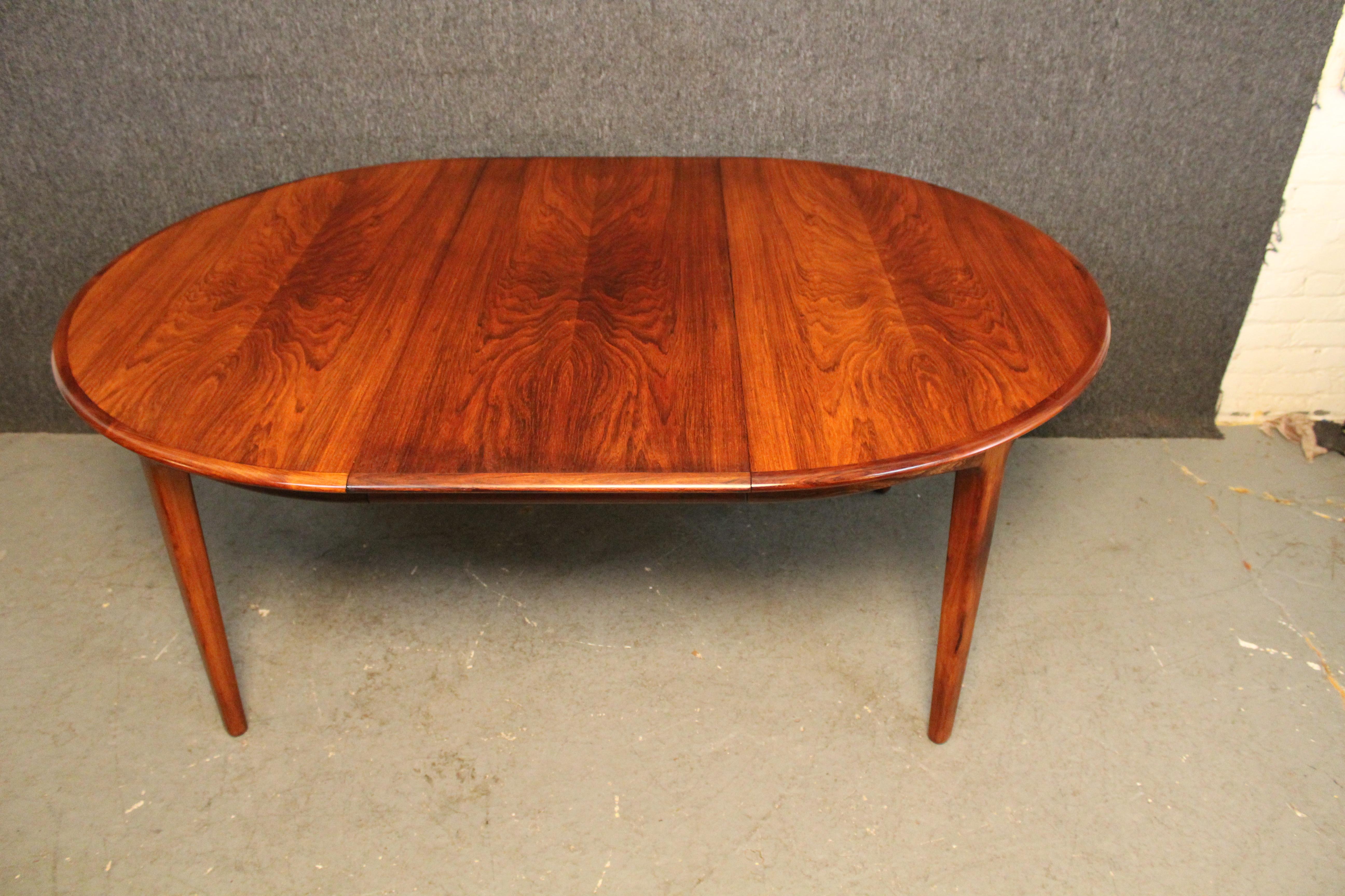 Wood Danish Rosewood 4-Leaf Banquet Table by H. Kjærnulf for Sorø Møbelfabrik