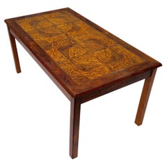 Danish Rosewood and Ceramic Tile Coffee Table Ox Art