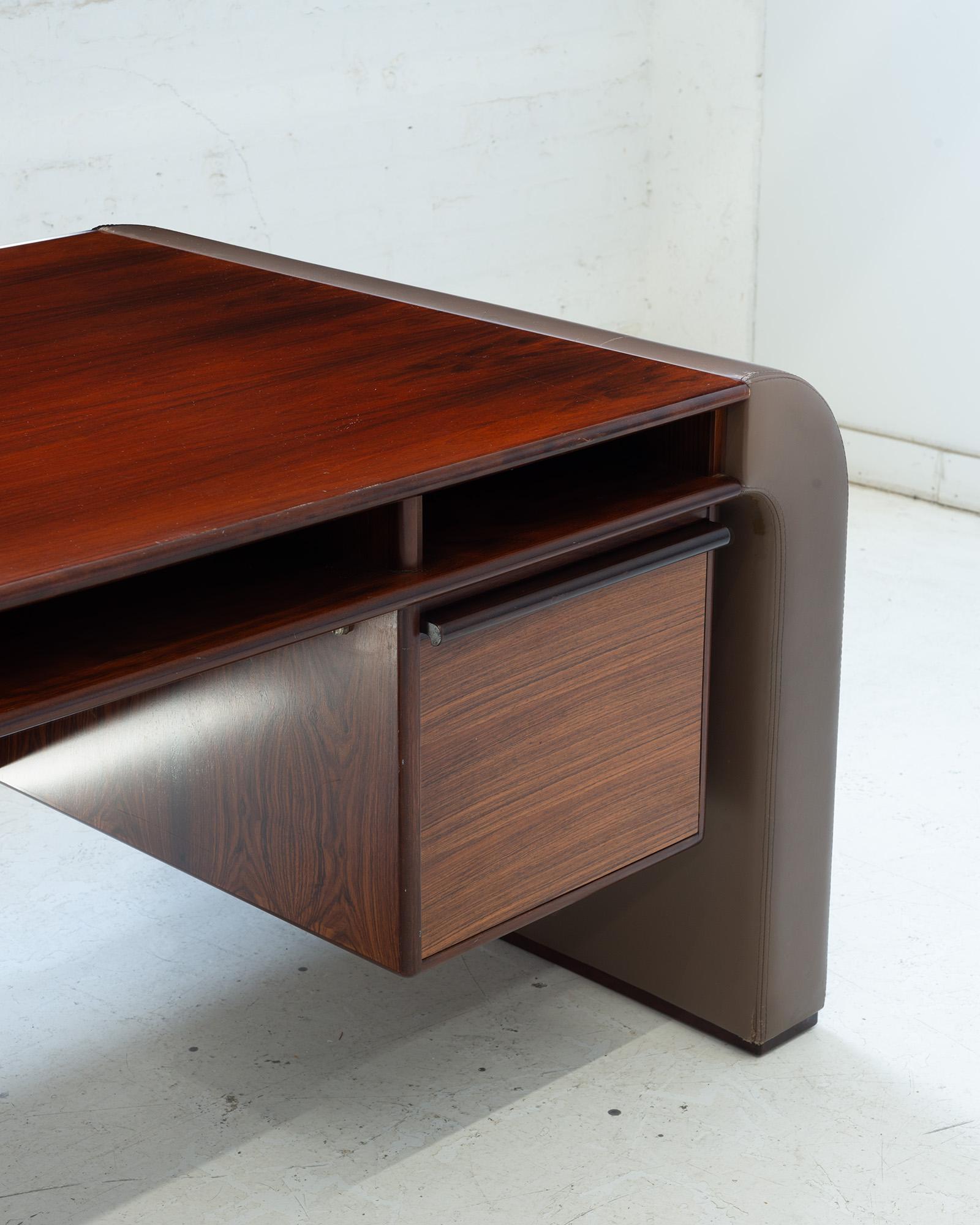 Danish Rosewood and Leather Desk 6