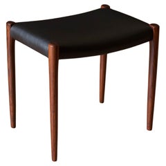 Danish Rosewood and Leather Niels Møller Model 80A Stool for J.L. Møllers
