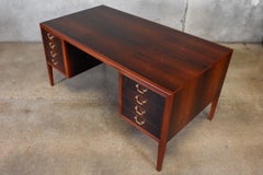 Danish Rosewood and Mahogany Executive Desk