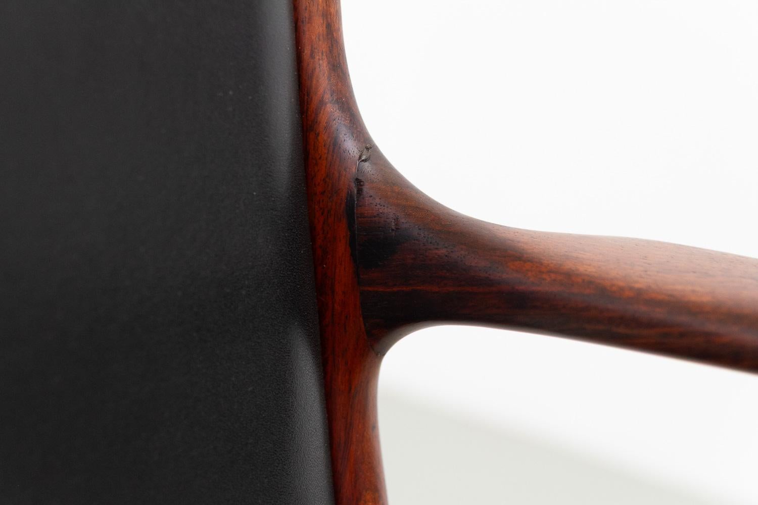 Dänischer Palisander-Sessel von Johannes Andersen für Uldum Møbelfabrik, 1960er Jahre. im Angebot 10