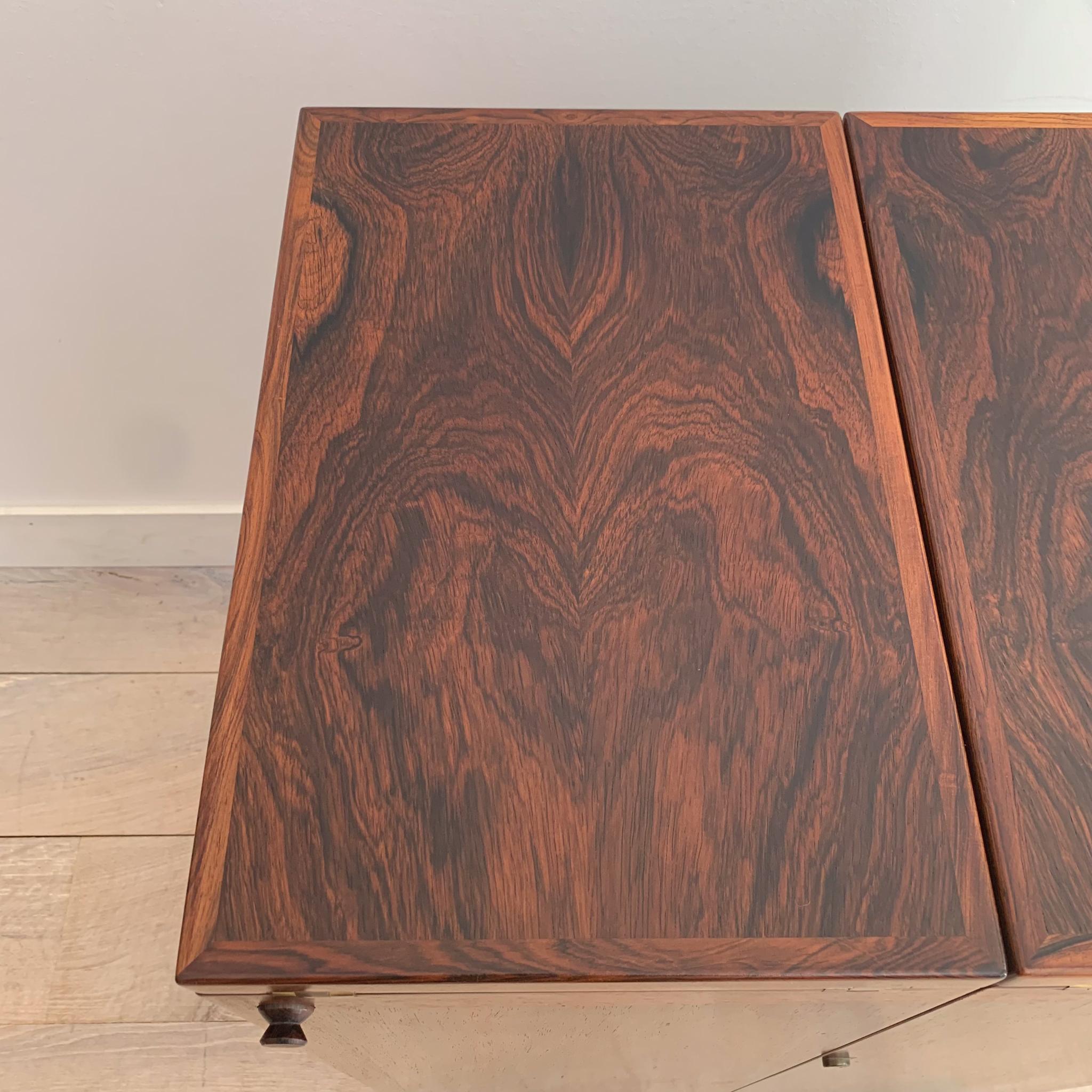 Danish Rosewood Bar Cabinet by Reno Wahl Iversen for Dyrlund In Good Condition In Asheville, NC
