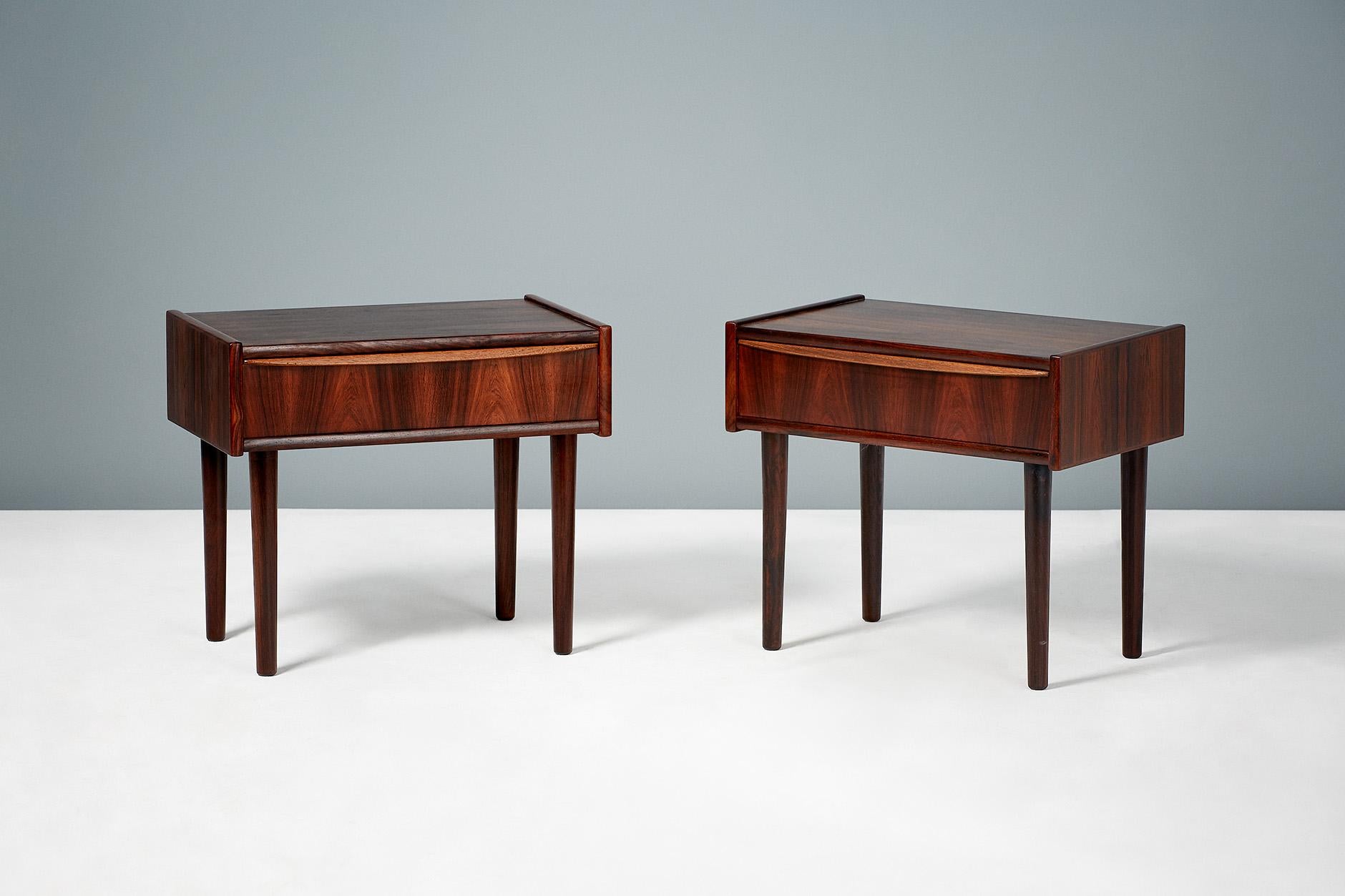Danish Rosewood Bedside Cabinets, circa 1960 For Sale 1