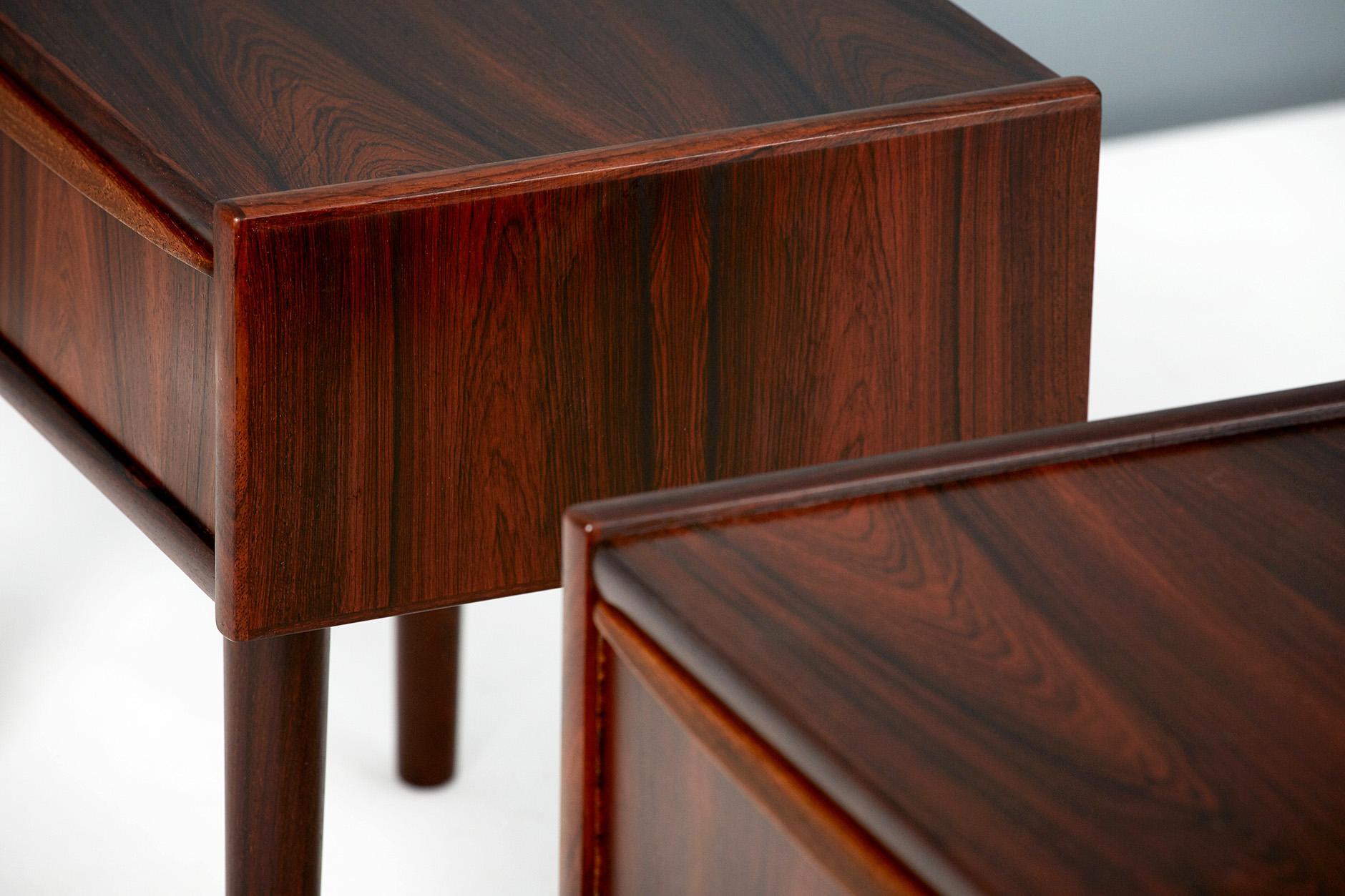 Danish Rosewood Bedside Cabinets, circa 1960 For Sale 2