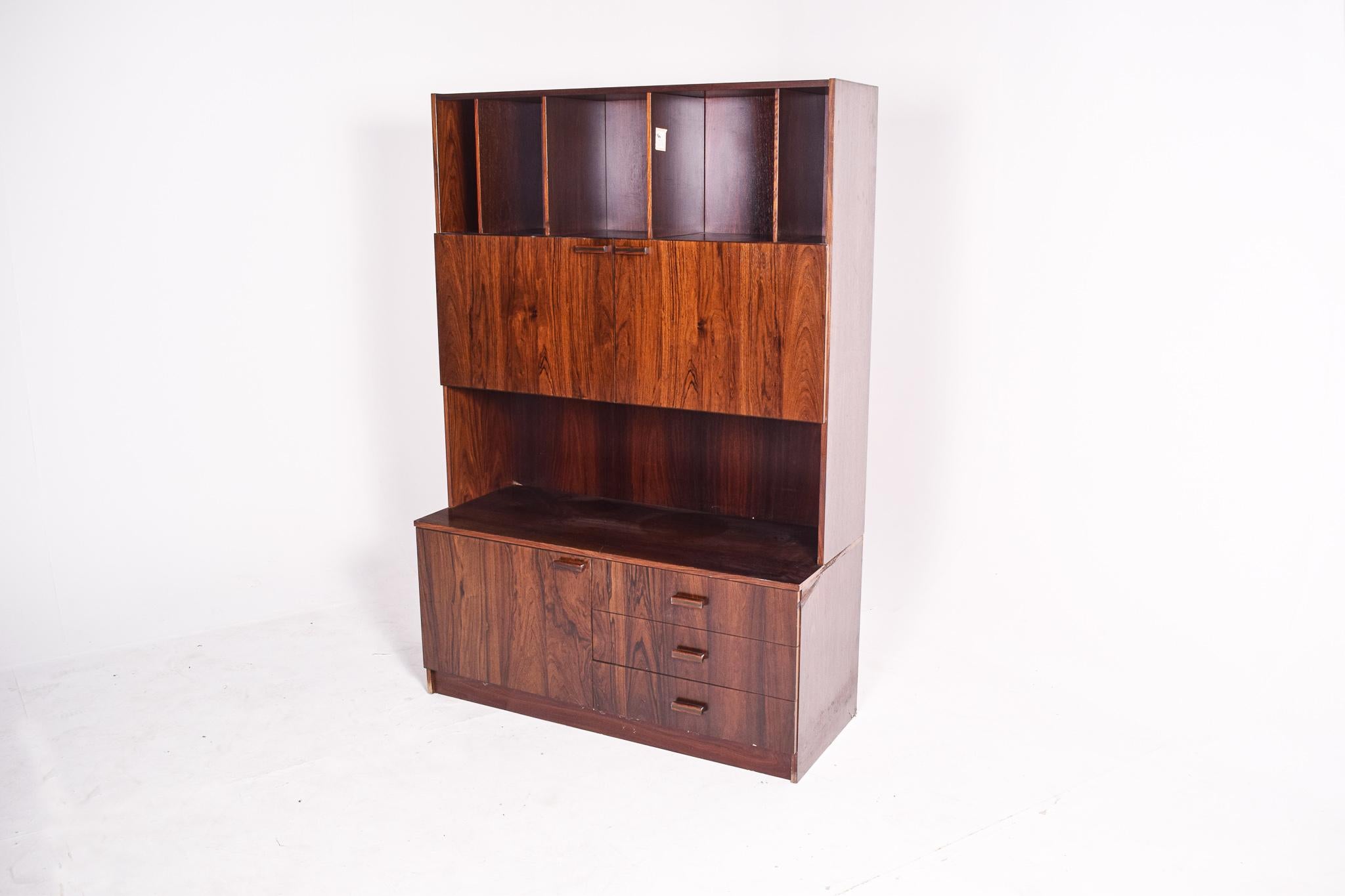 Scandinavian Modern Danish Rosewood Bookcase, 1960s For Sale