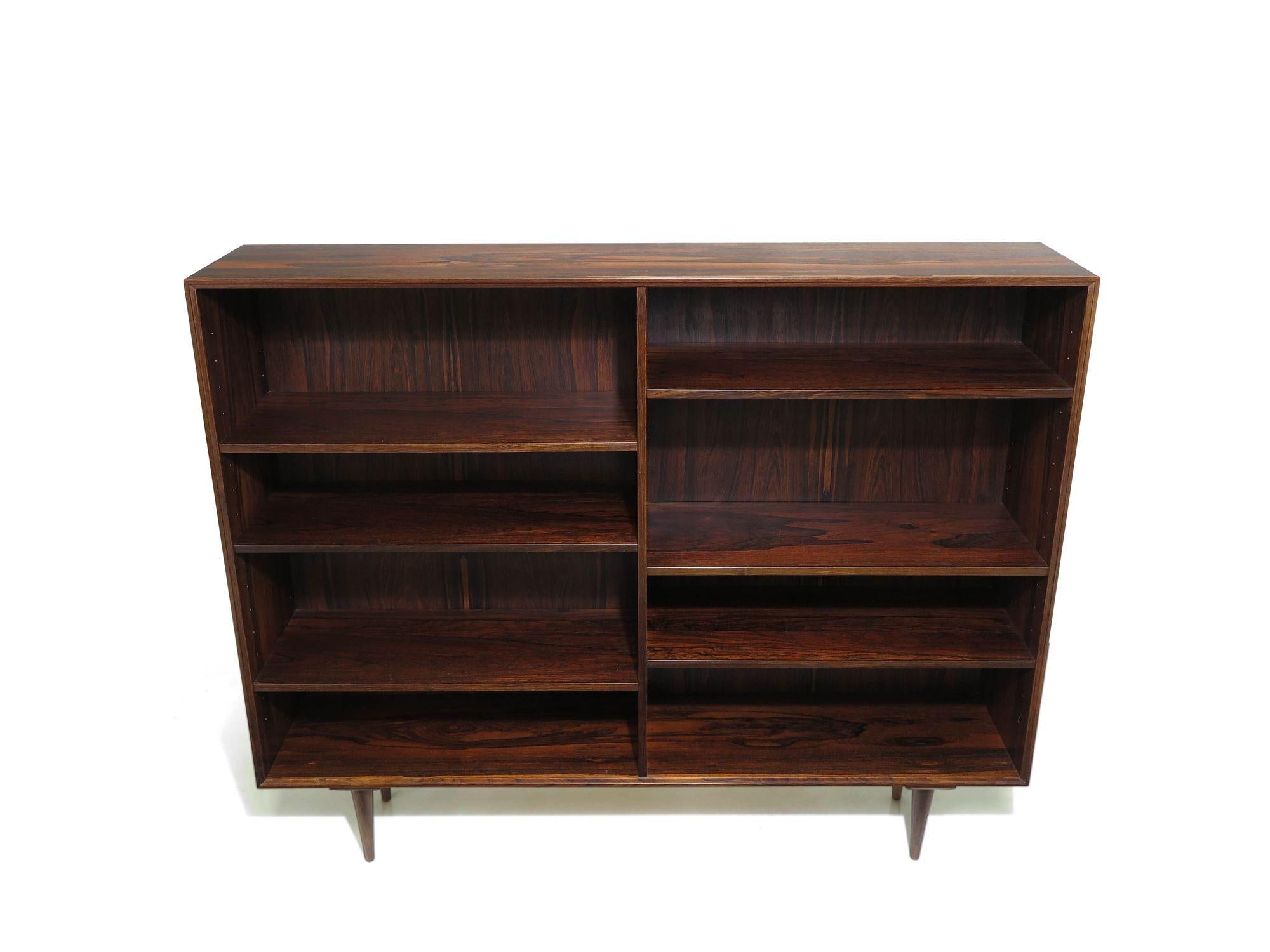 Oiled Danish Rosewood Bookcase For Sale