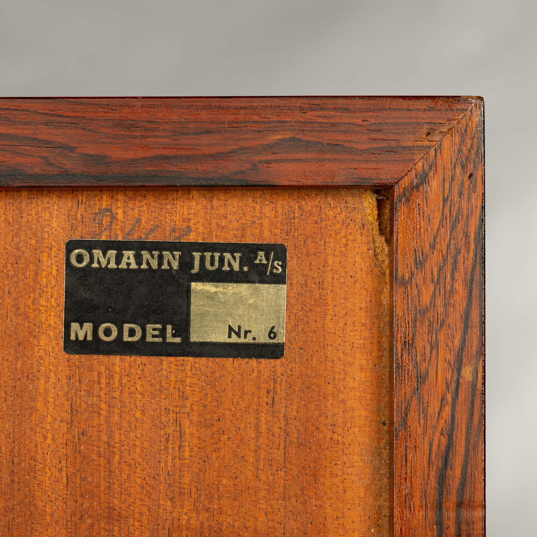 Metà XX secolo Libreria danese in palissandro Model 6 di Gunni Omann per Omann Jun Mobelfabrik, anni '60 in vendita