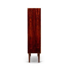 Danish Rosewood Bookcase with LP Rack made by Hundevad & Co, 1960s