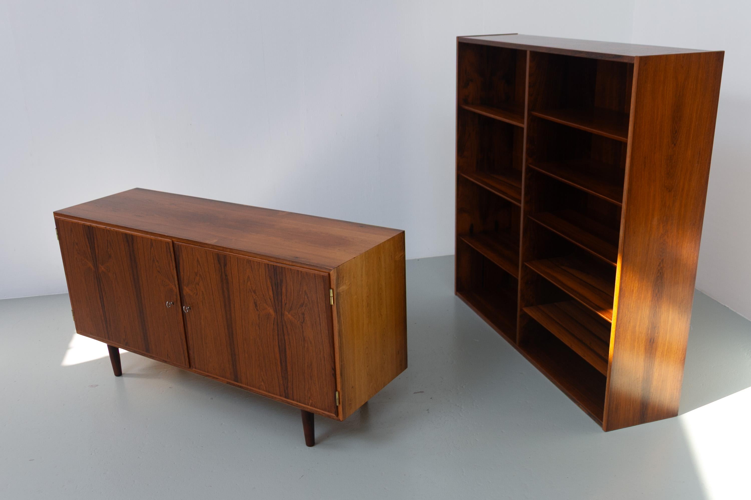 Libreria con credenza in palissandro danese di Carlo Jensen per Hundevad, anni '60. in vendita 13
