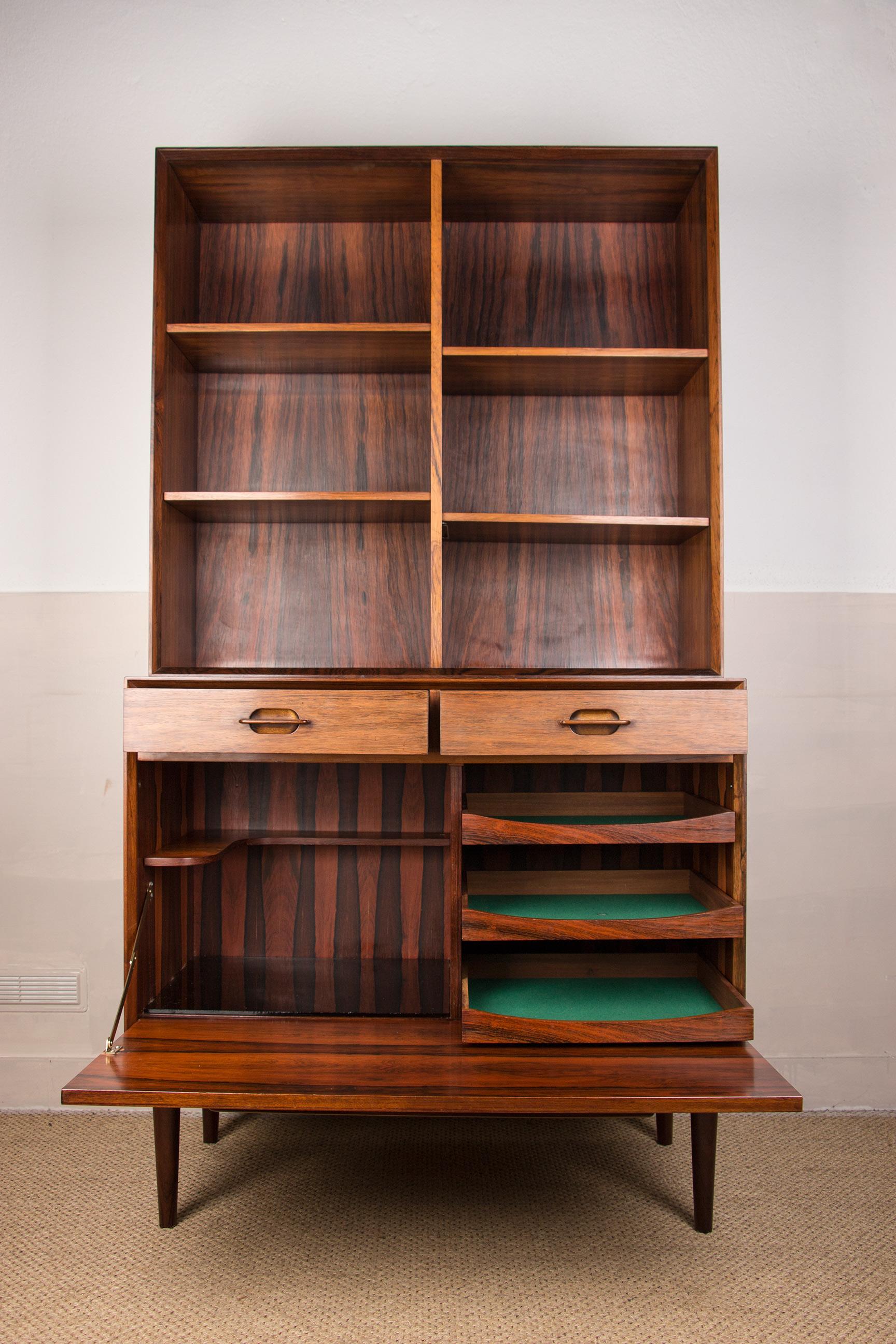 Danish Rosewood Buffet and Bar Cabinet by Ejvind A Johansson for Ivan Gern, 1960 4