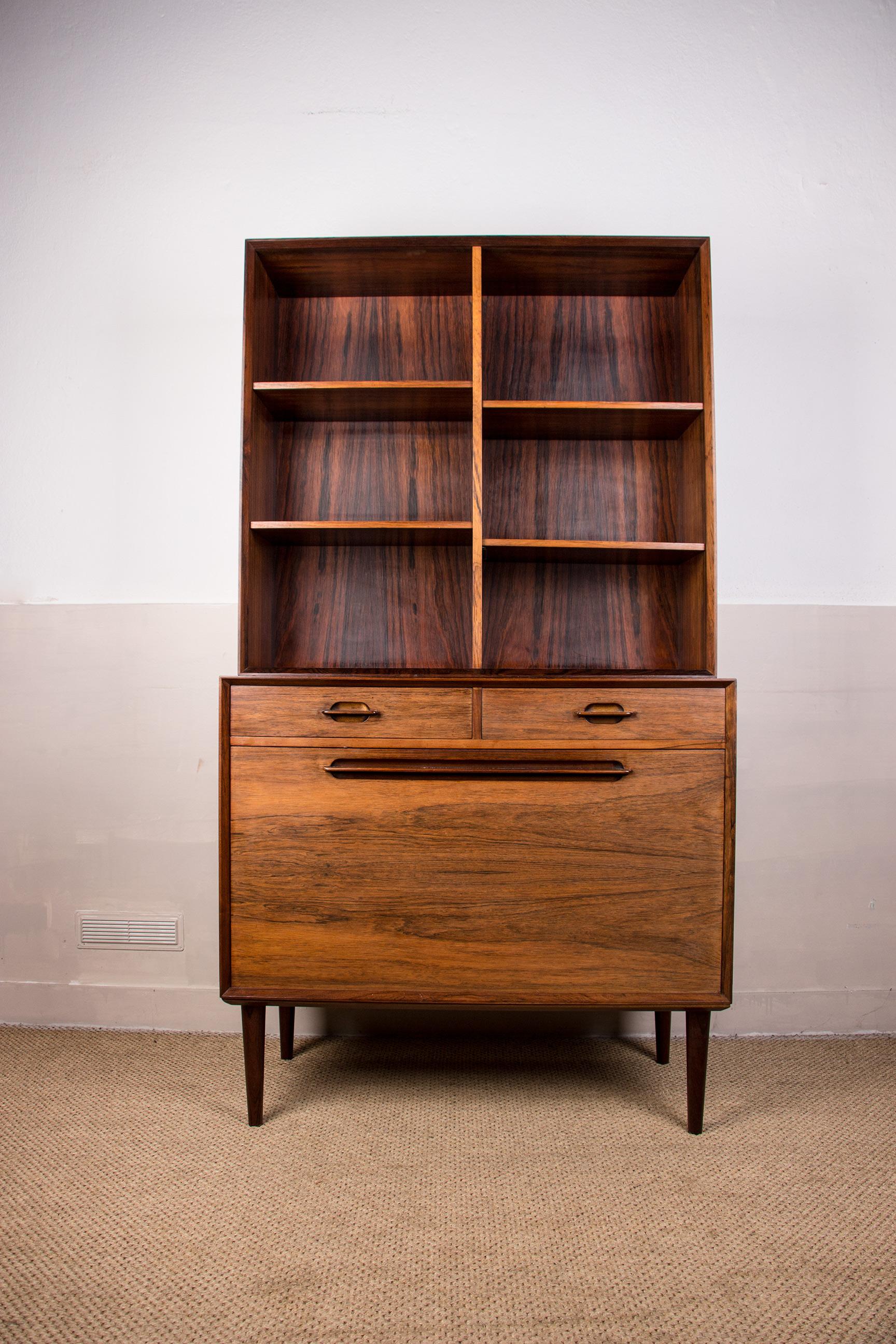 Danish Rosewood Buffet and Bar Cabinet by Ejvind A Johansson for Ivan Gern, 1960 In Good Condition In JOINVILLE-LE-PONT, FR