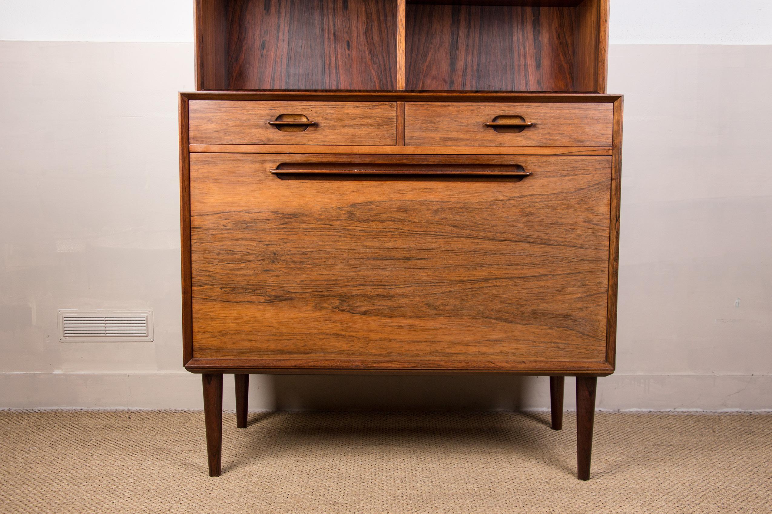 Mid-20th Century Danish Rosewood Buffet and Bar Cabinet by Ejvind A Johansson for Ivan Gern, 1960